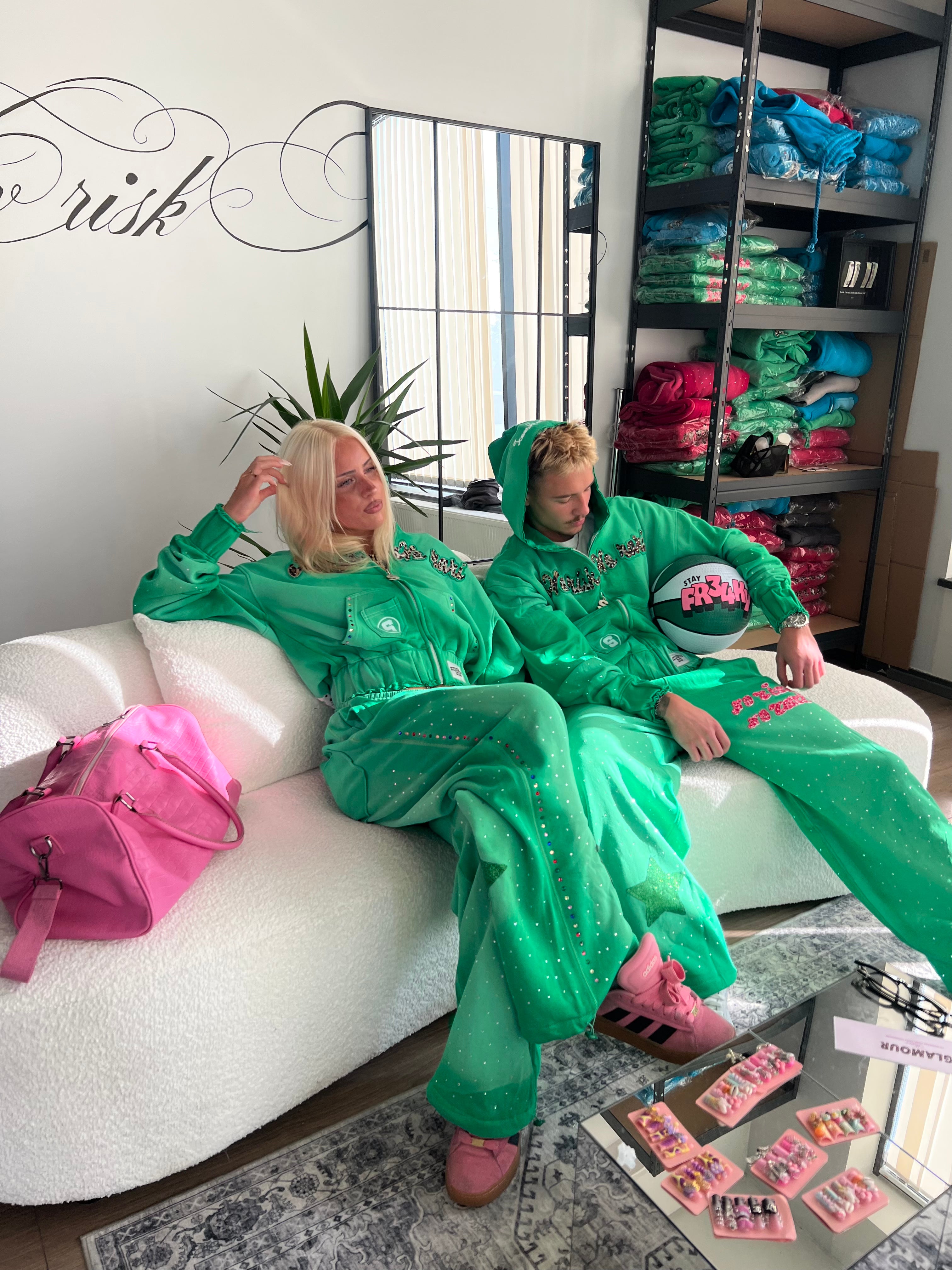 No Risk No Rari Tracksuit Mint Green