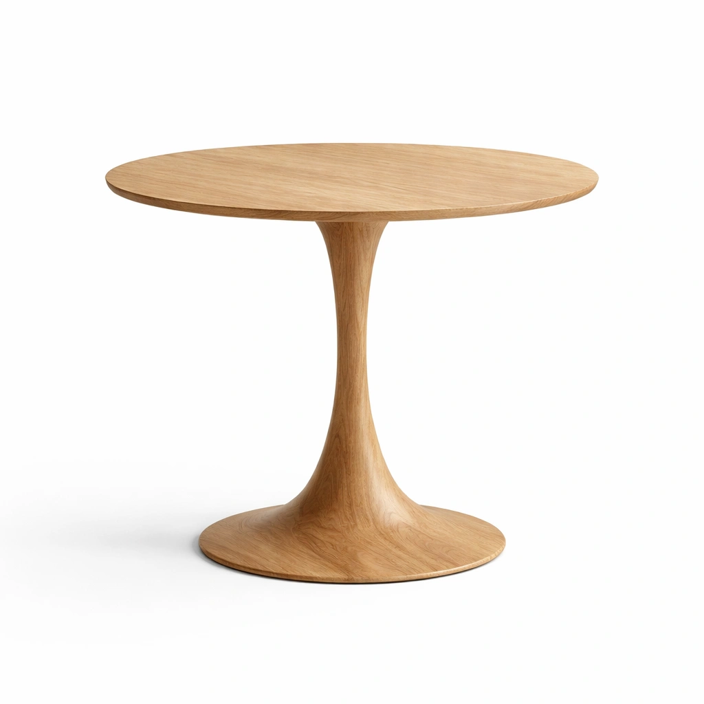 Runder Esstisch Modern Holzoptik Hellbraun