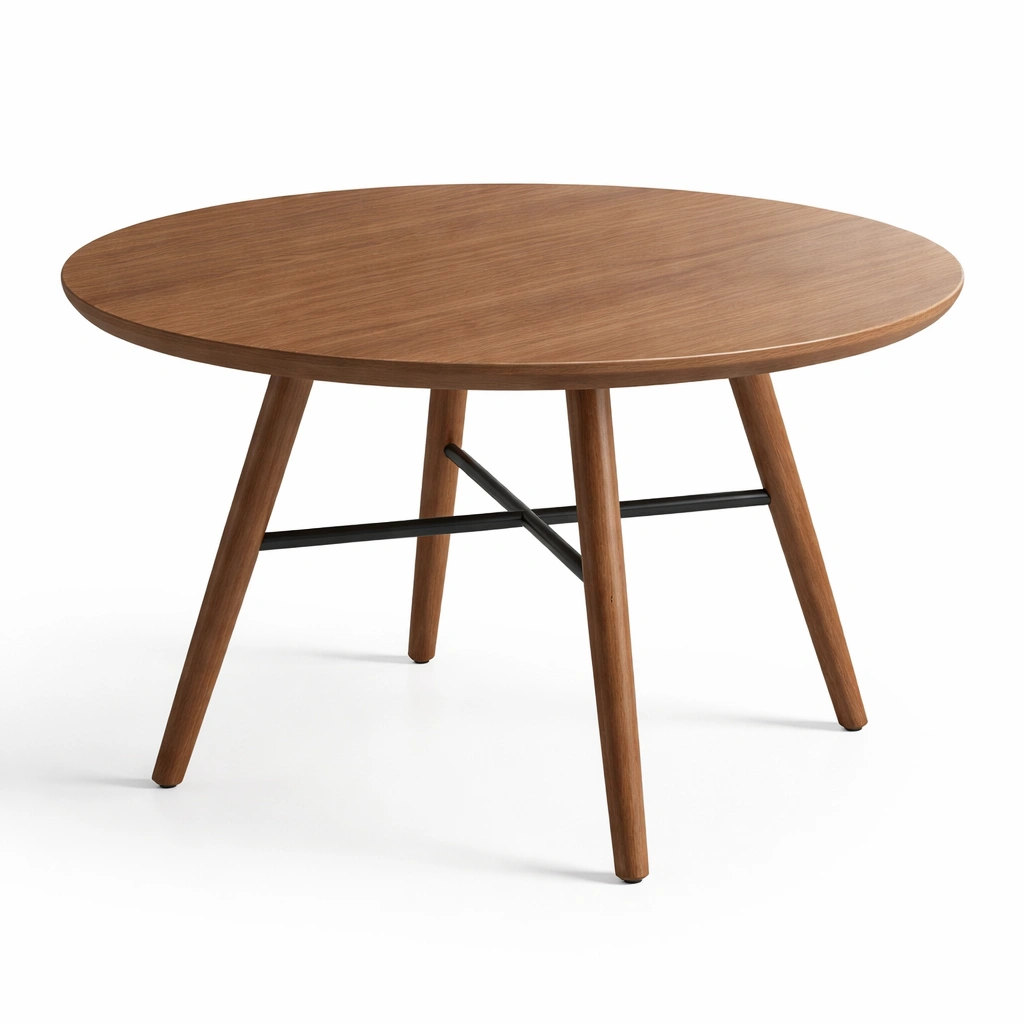 Runder Esstisch Klassisch Holz Braun