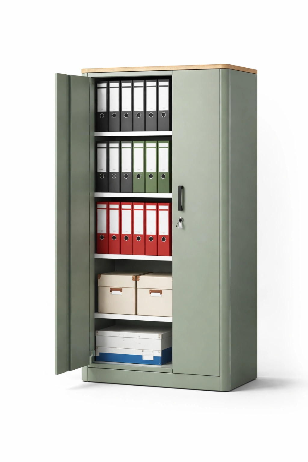 Aktenschrank Gross Stauraum mit Schloss Gruen