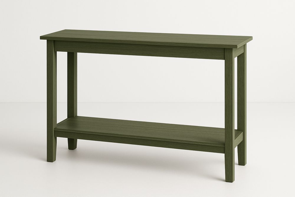 Mesa Console Retangular Madeira Maciça Verde 100x30x75(C×L×A)cm