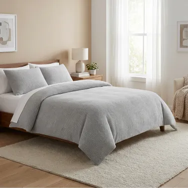 szara poszwa na kołdrę