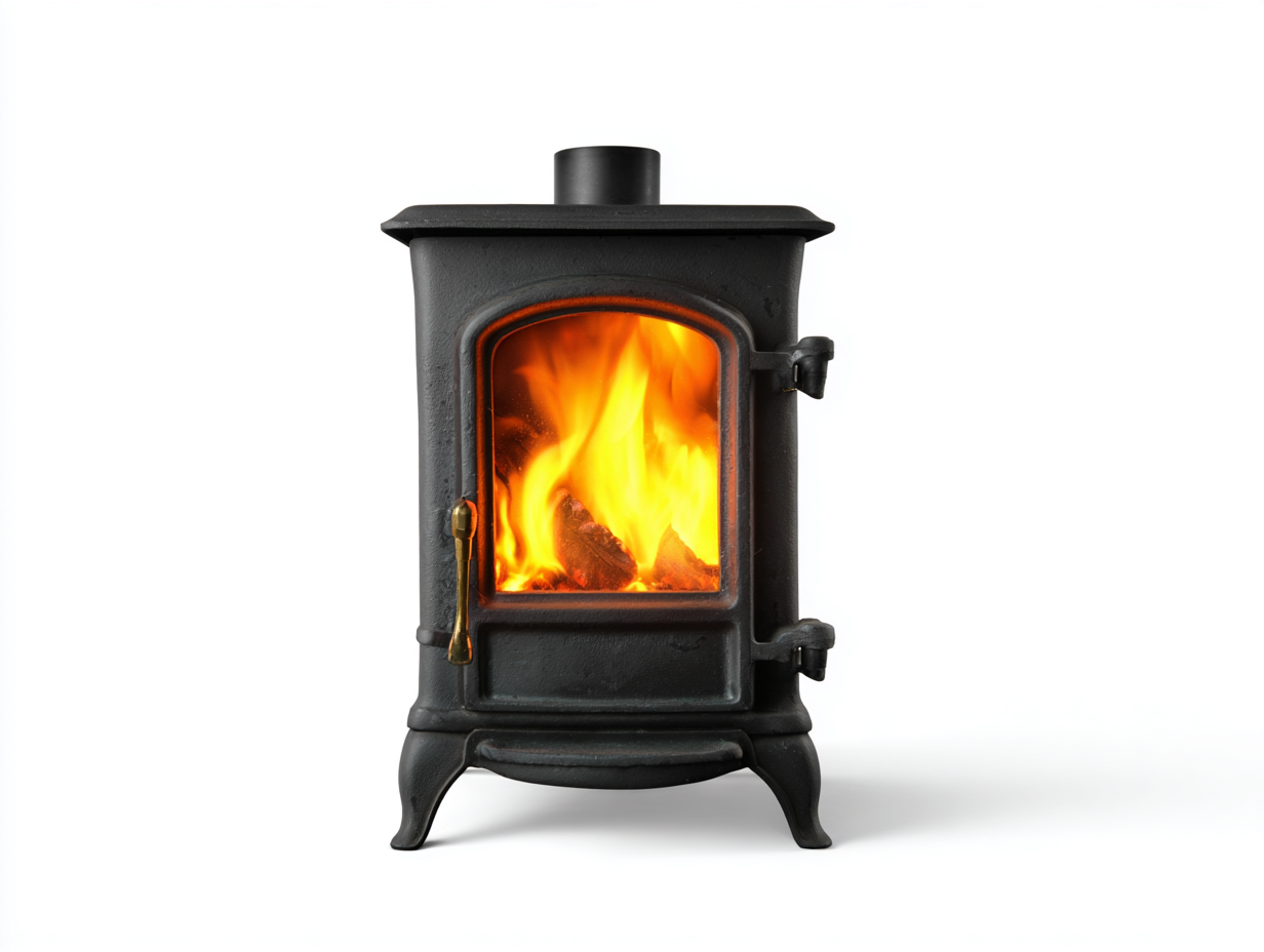 Camino - Ghisa-Vetro - 46x36x64 cm - Nero - Stile classico-Palaraspace