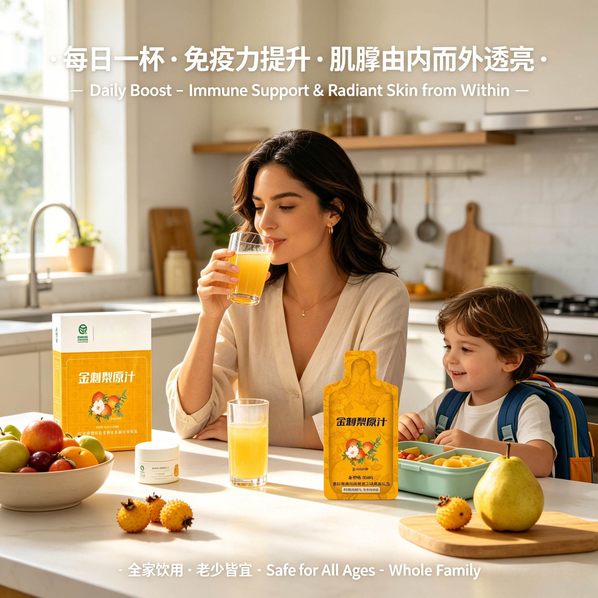 Golden Cili Juice – Lung-Cleansing Immune Support with High Vitamin C & SOD | Organic, Non-Thermal Processed, 0 Sugar | 50ml × 10 Pouches/Box