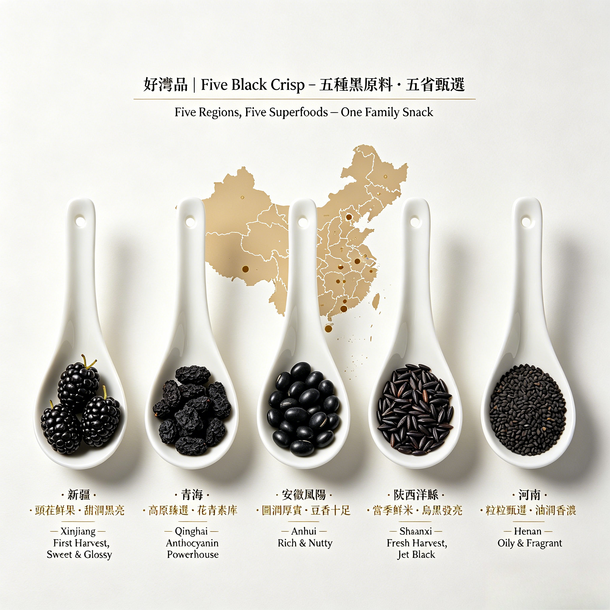 Five Black Crisp – Ancient Chinese Superfood Fusion for All Ages