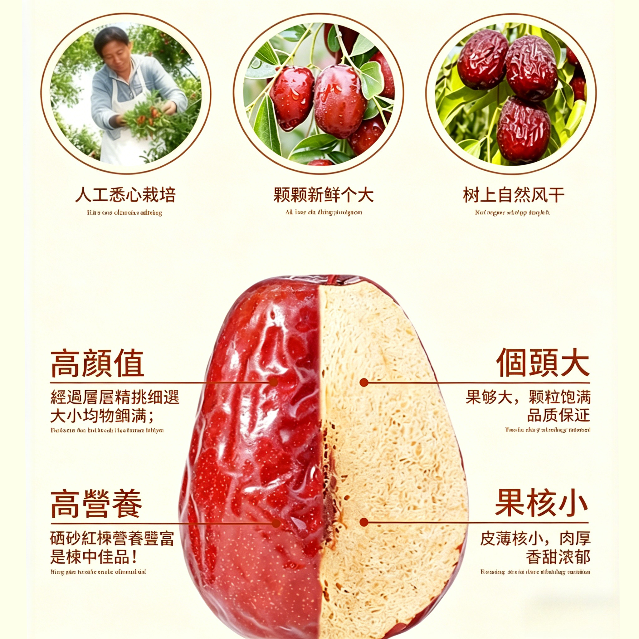 Premium Grade Red Dates – Naturally Sweet & Nutrient-Rich 有机红枣