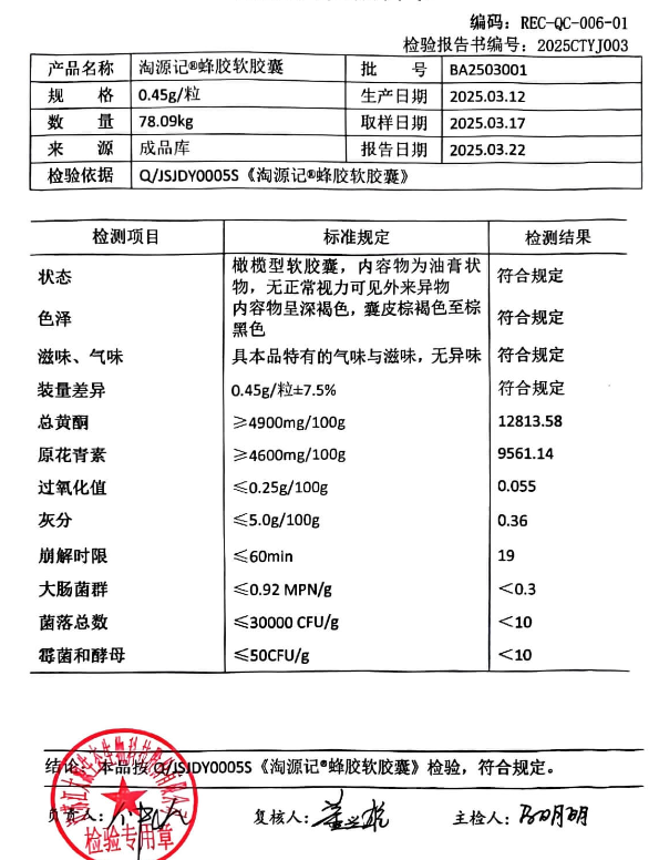 Propolis Softgels 蜂膠軟膠囊