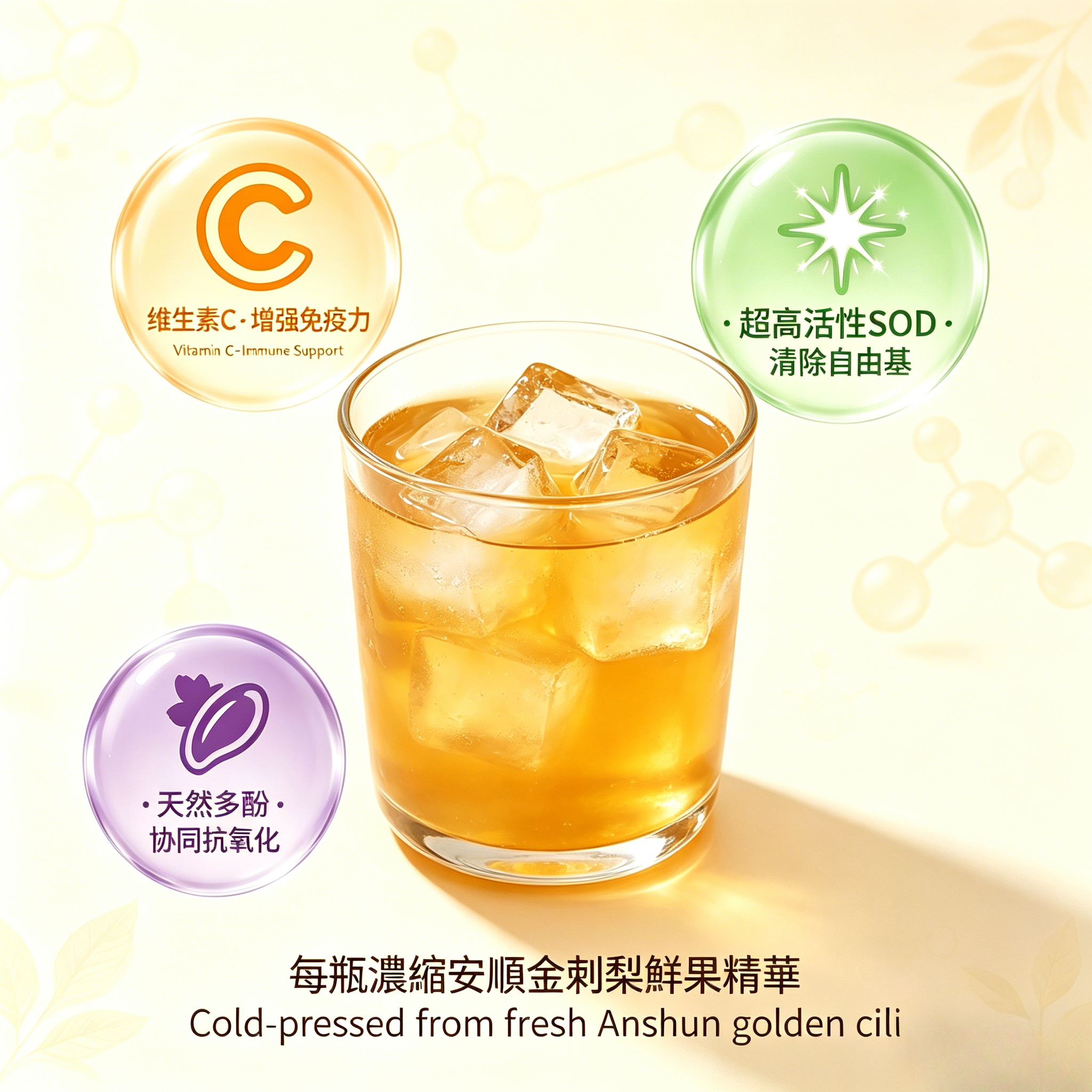 Golden Cili Juice – Lung-Cleansing Immune Support with High Vitamin C & SOD | Organic, Non-Thermal Processed, 0 Sugar | 50ml × 10 Pouches/Box