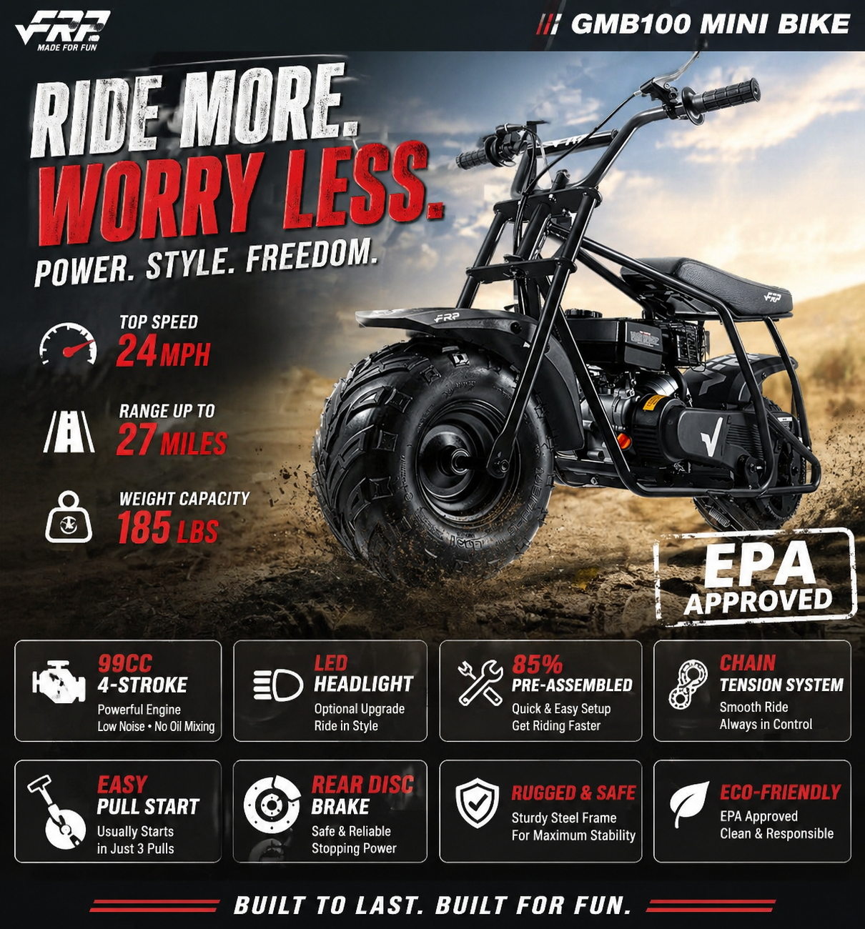FRP GMB100 Gas Mini Bike
