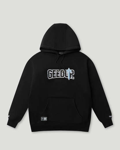 PFK x Trapstar Irongate Hoodie Black/Cool Blue