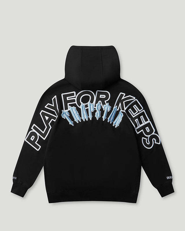 PFK x Trapstar Irongate Hoodie Black/Cool Blue