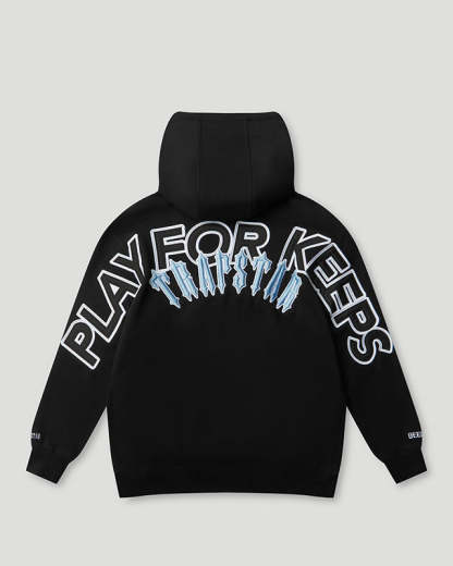 PFK x Trapstar Irongate Hoodie Black/Cool Blue