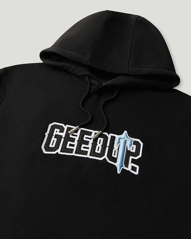 PFK x Trapstar Irongate Hoodie Black/Cool Blue