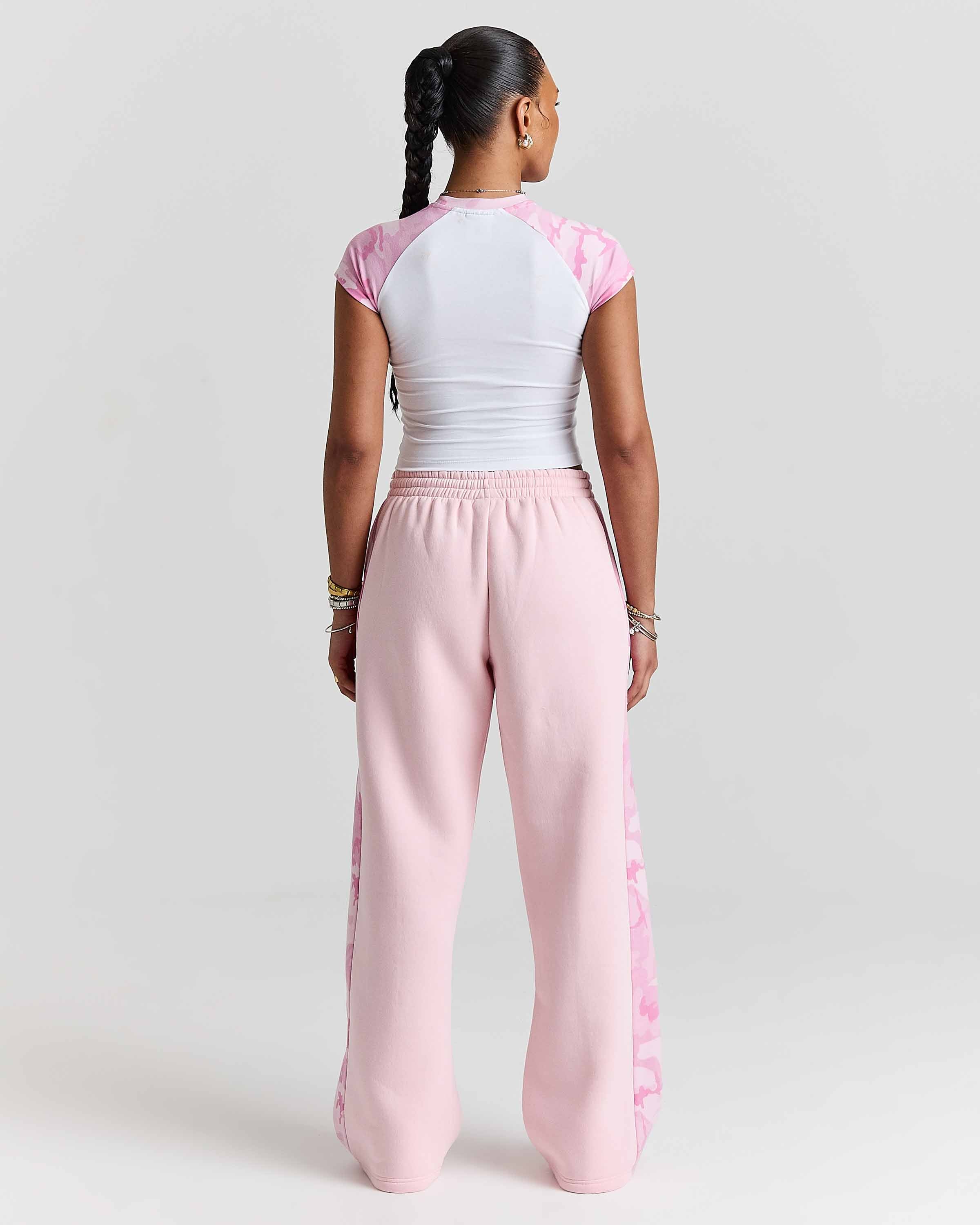 Field Fitted Tee - White/Pink Camo