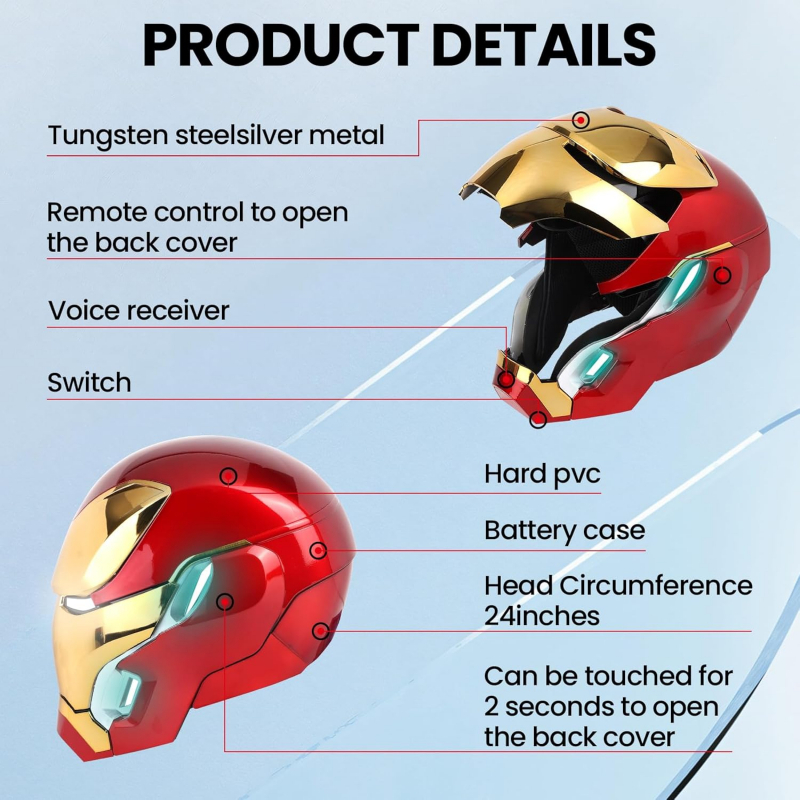 [Premium]Iron Man Helmet MK50 – 1:1 Wearable, Voice & Touch & Remote Control