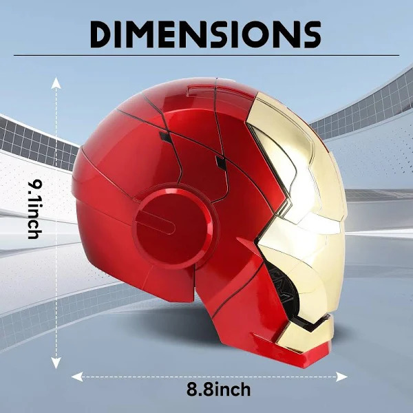 [NEW] Iron Man MK5 Helmet – Gold Red Edition | Voice Control + Remote + Touch Activated Electronic Mask, 1:1 Wearable Collectible