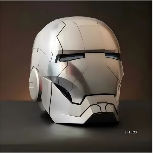 [NEW] Iron Man MK5 Helmet Full Silver – Voice + Remote + Touch Control Mask, 1:1 Wearable, Dallas-Inspired Style