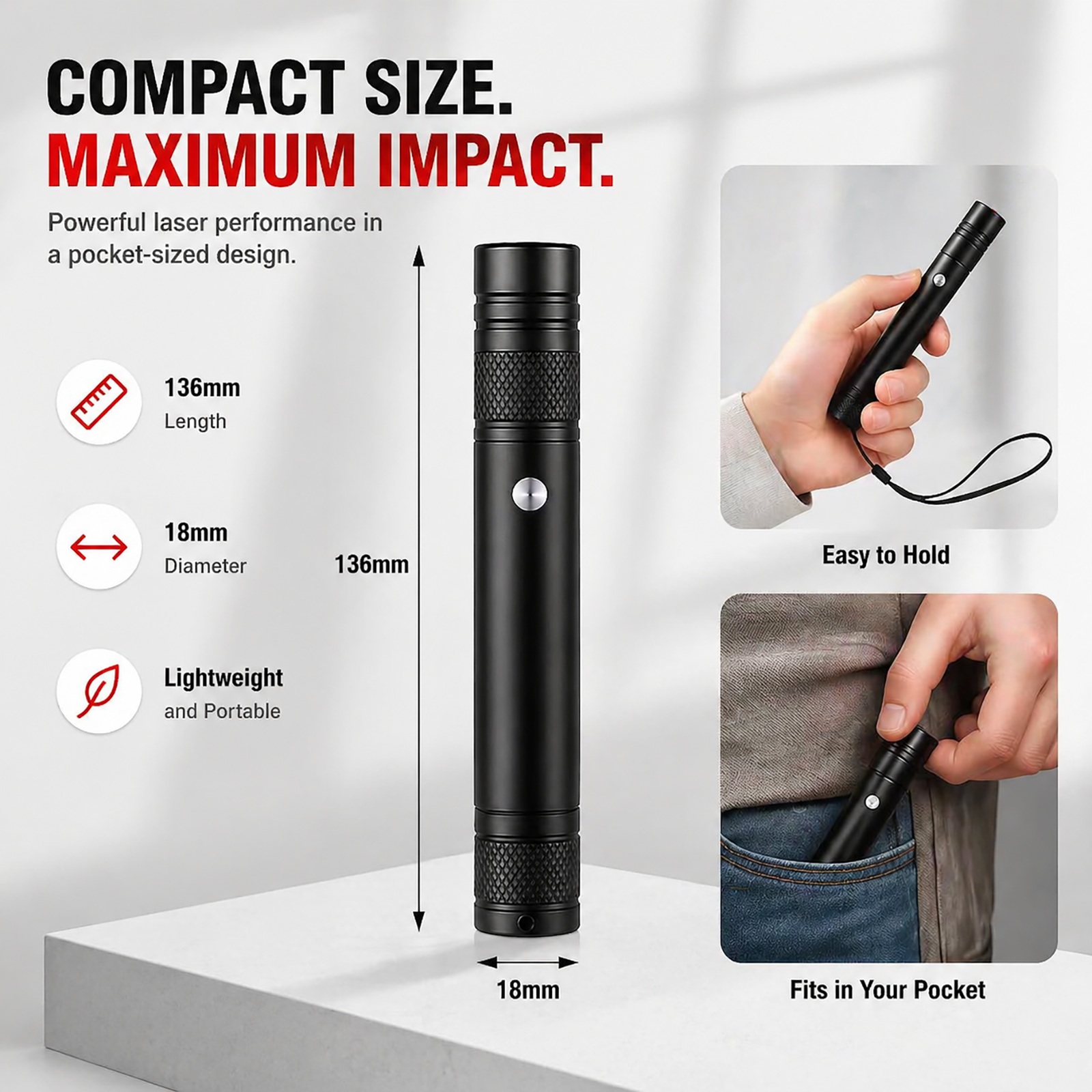 USB Rechargeable Red Laser Pointer SKK015