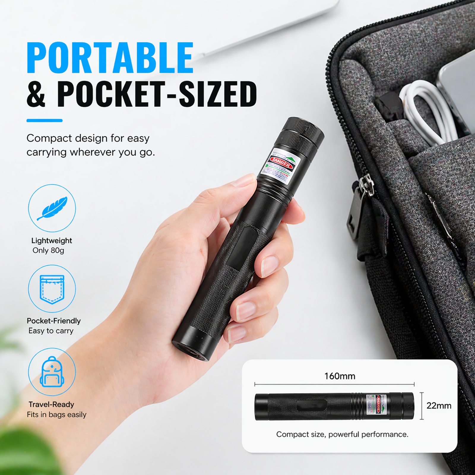 Precision Green Laser with Safety Lock Design
