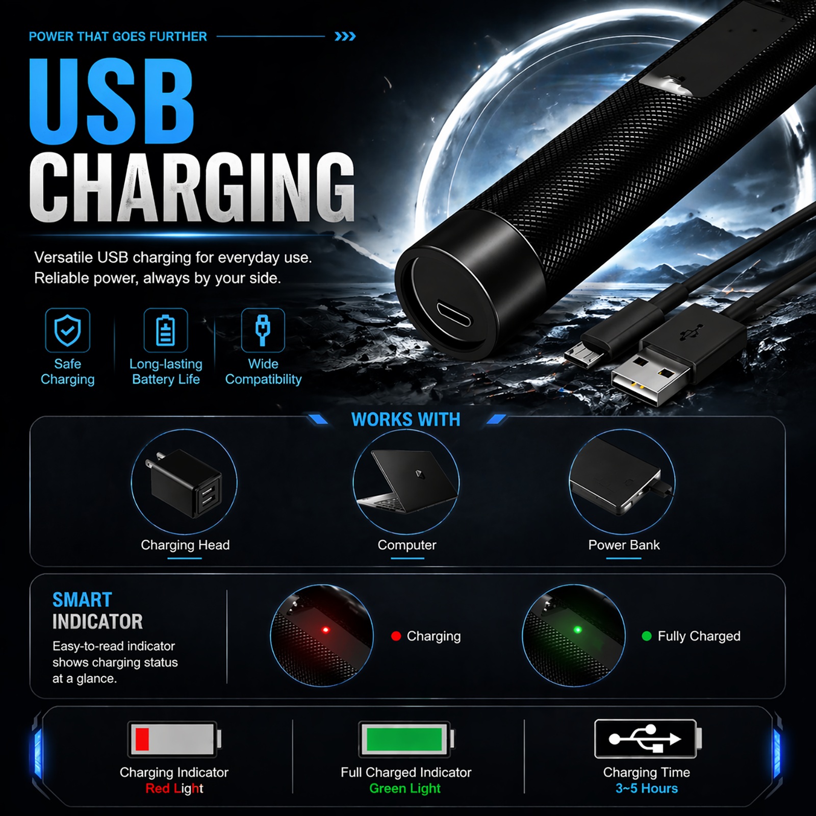 Rechargeable Red Laser Pointer 650nm