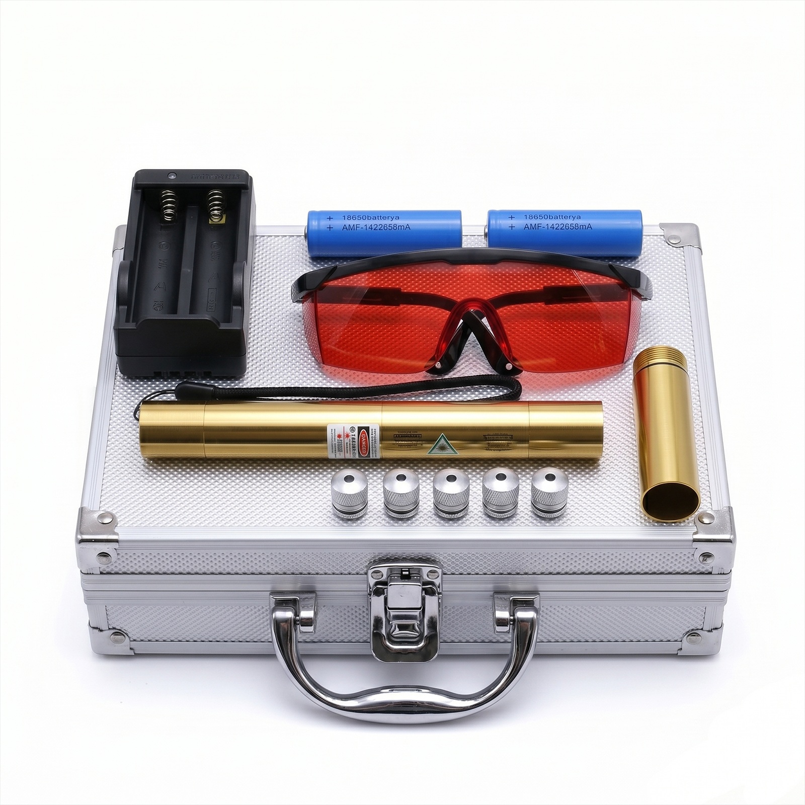 Copper Blue Laser Pointer High Power 450nm with 5 Patten Lens
