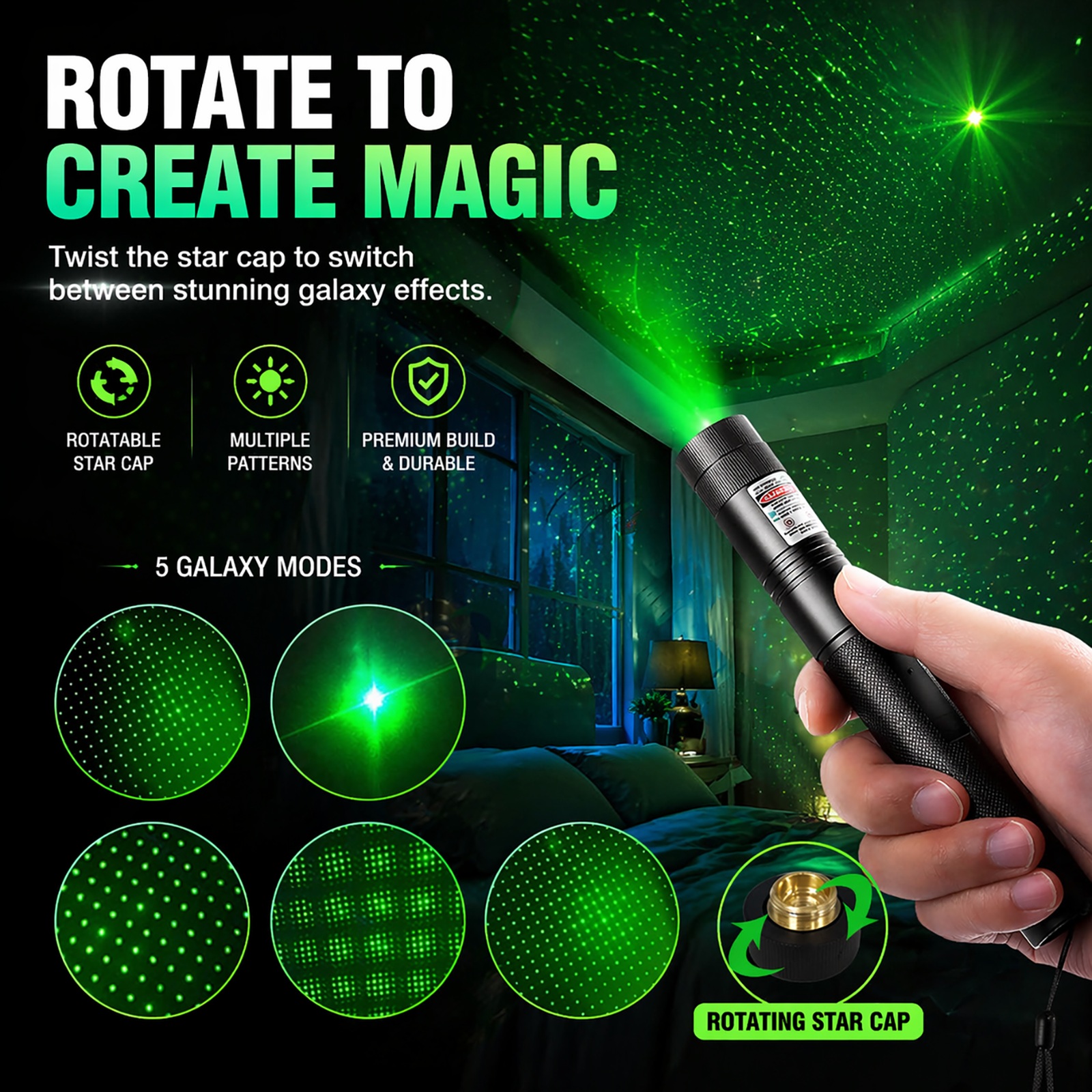 Ultra-Bright Green Laser Pointer – Reach Miles with Precision
