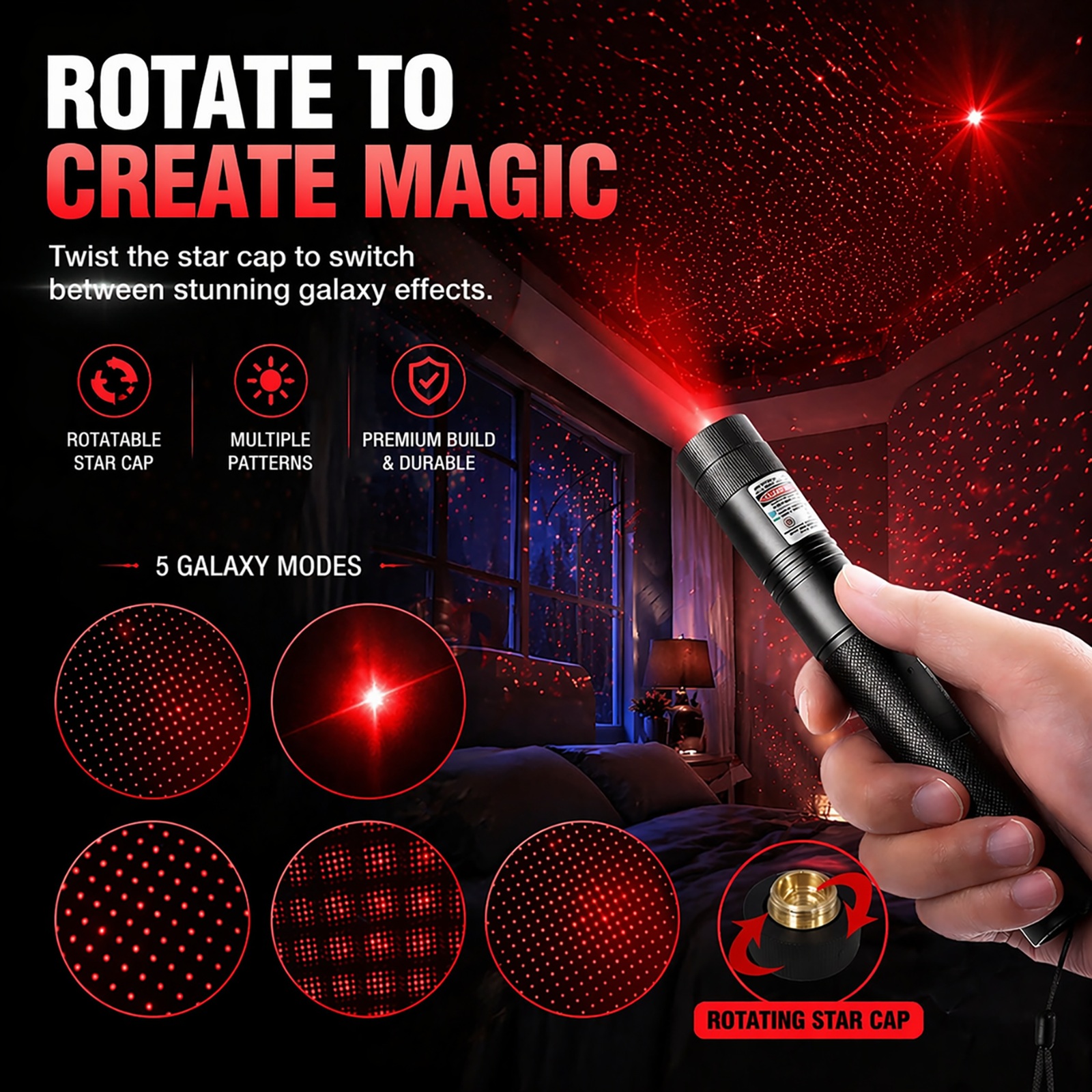 Rechargeable Red Laser Pointer 650nm