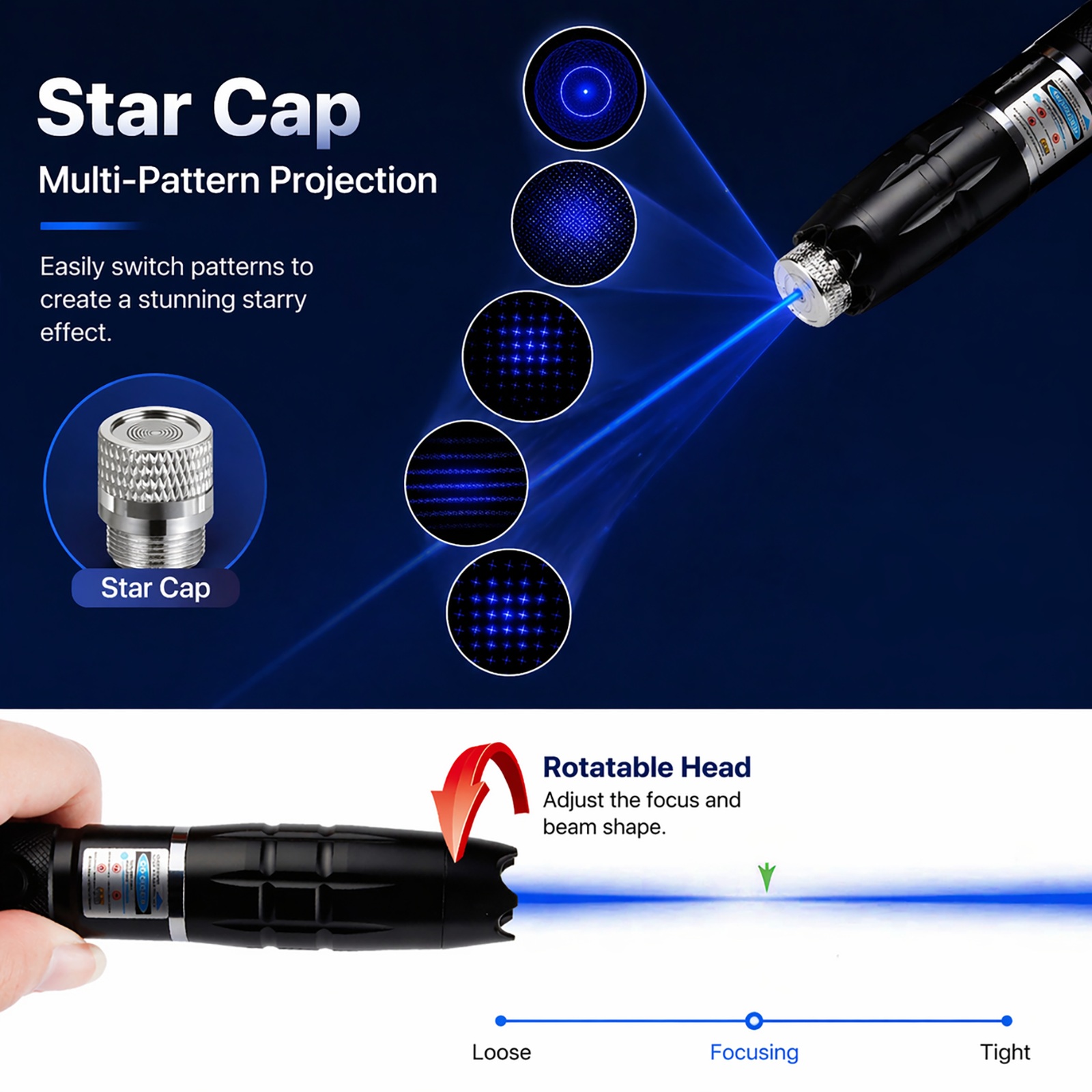 450nm Long-Range Blue Laser Pointer Kit "Titan"