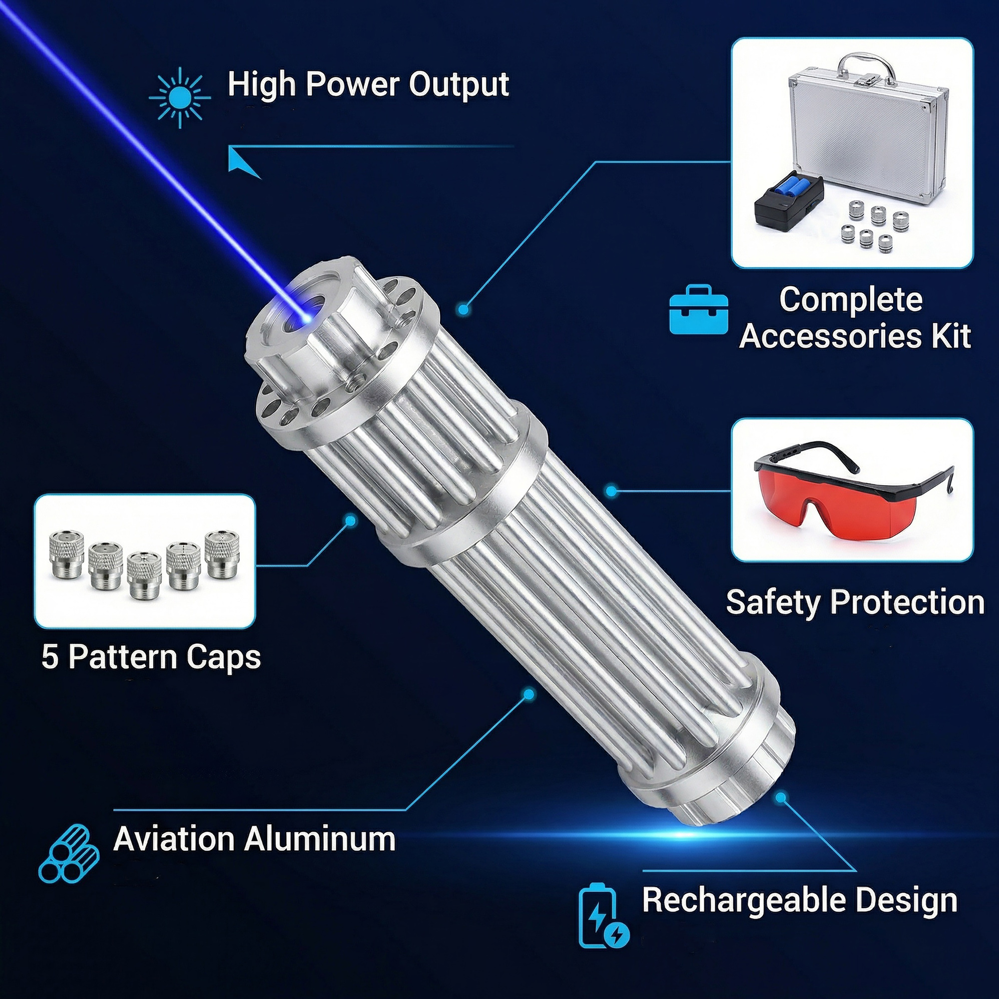 High Power Blue Laser Pointer