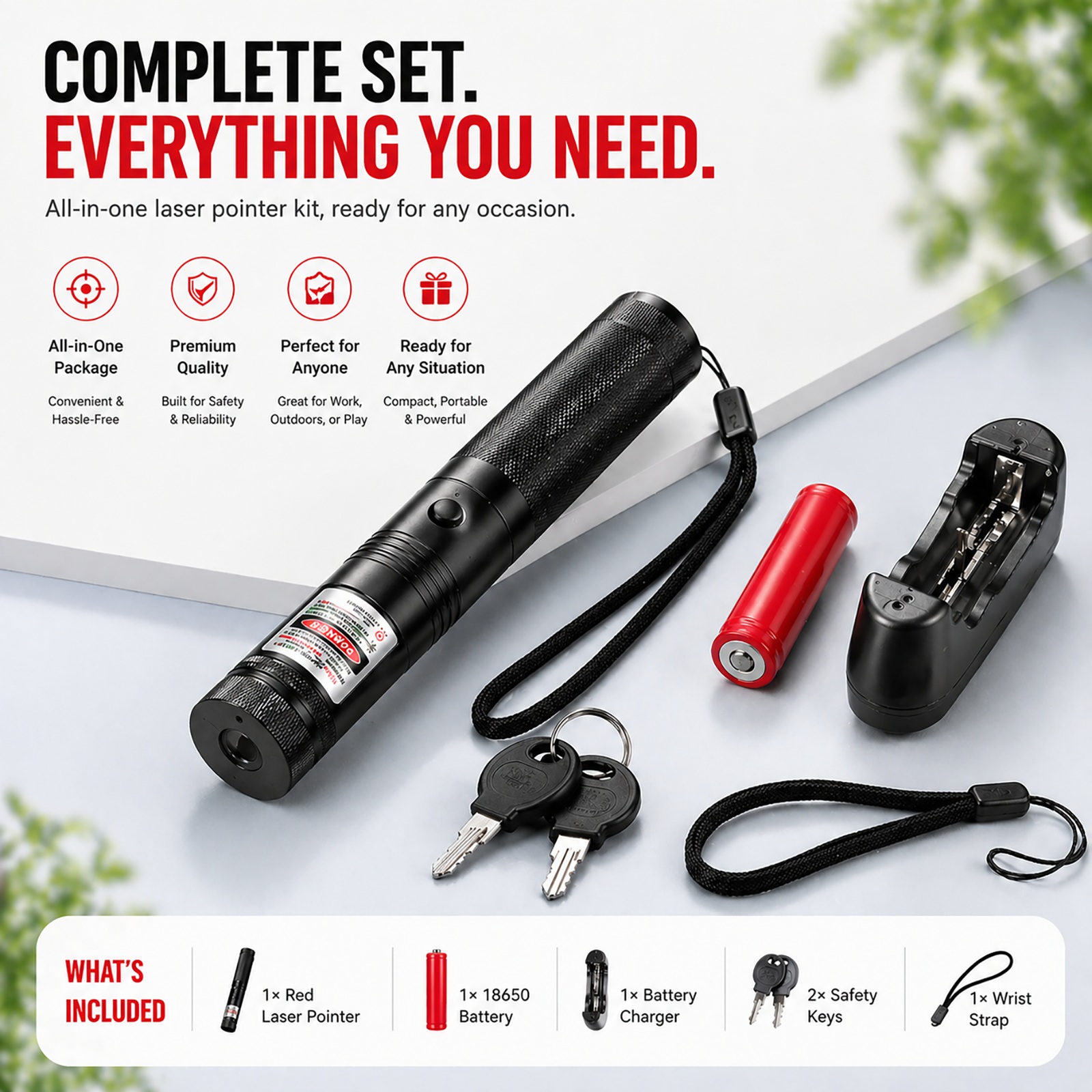 Precision Red Laser with Safety Lock Design