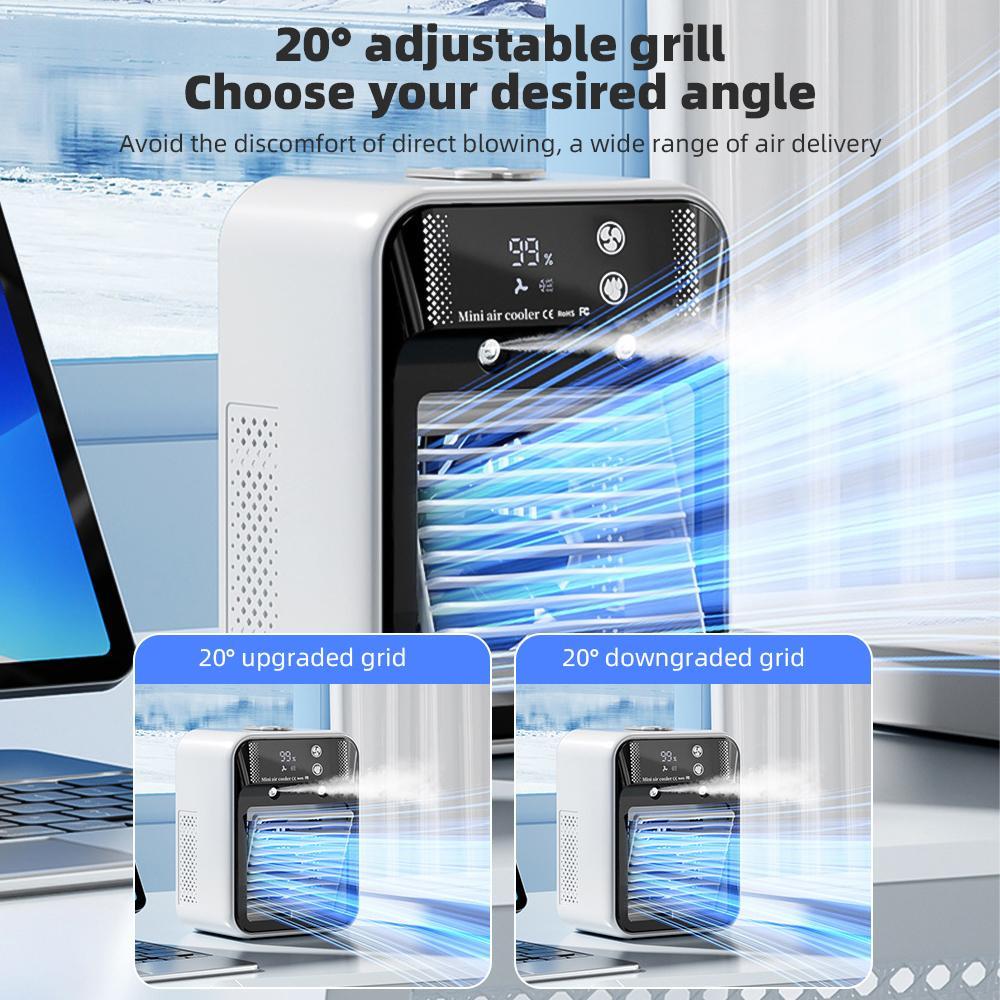 【DealsForYou】 Portable Air Conditioner Mini Personal ac Unit Upgraded Air Cooler Cooling Fan Small Air Conditioner 2 Speed Cool Mist & Speeds for Room Office Camping Car