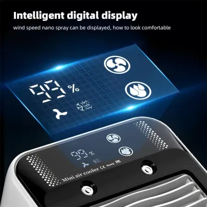 Portable Air Conditioner Mini Personal ac Unit Upgraded Air Cooler Cooling Fan Small Air Conditioner 2 Speed Cool Mist & Speeds for Room Office Camping Car