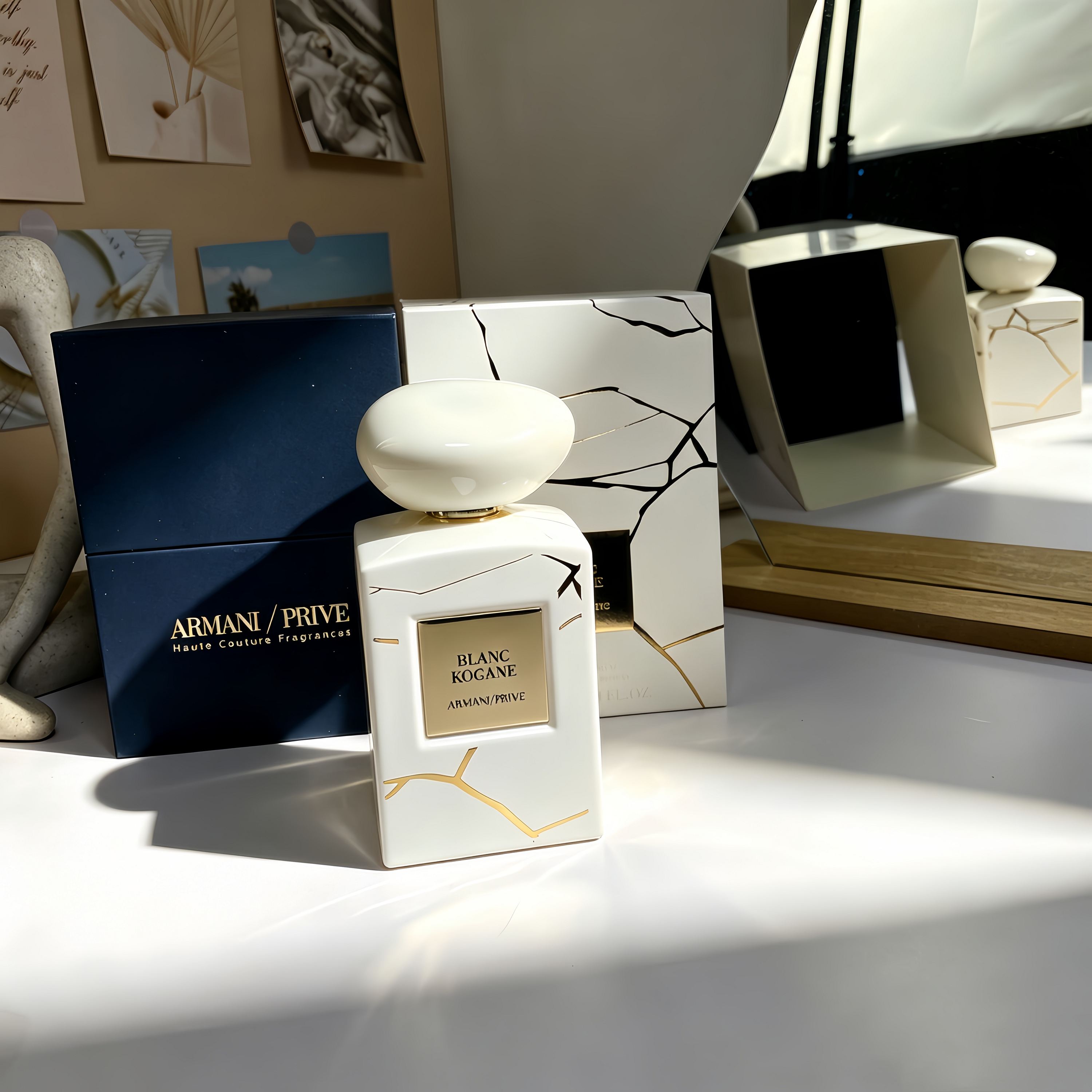 Armani/Privé Blanc Kogane Eau de Parfum | Kintsugi-Inspired White Floral Musk Perfume 100ml