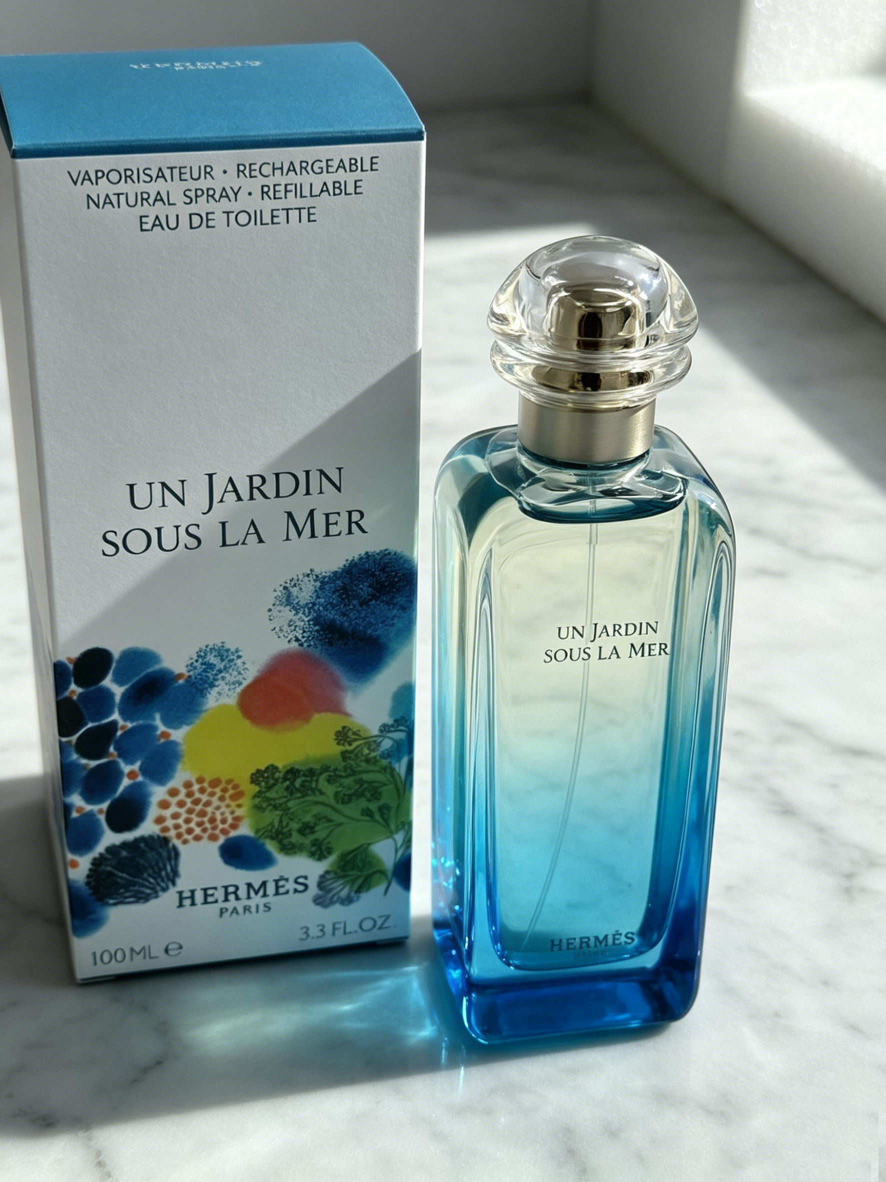 Hermes Un Jardin Sous La Mer Eau de Toilette 100ml Unisex Fresh Ocean Floral Fragrance