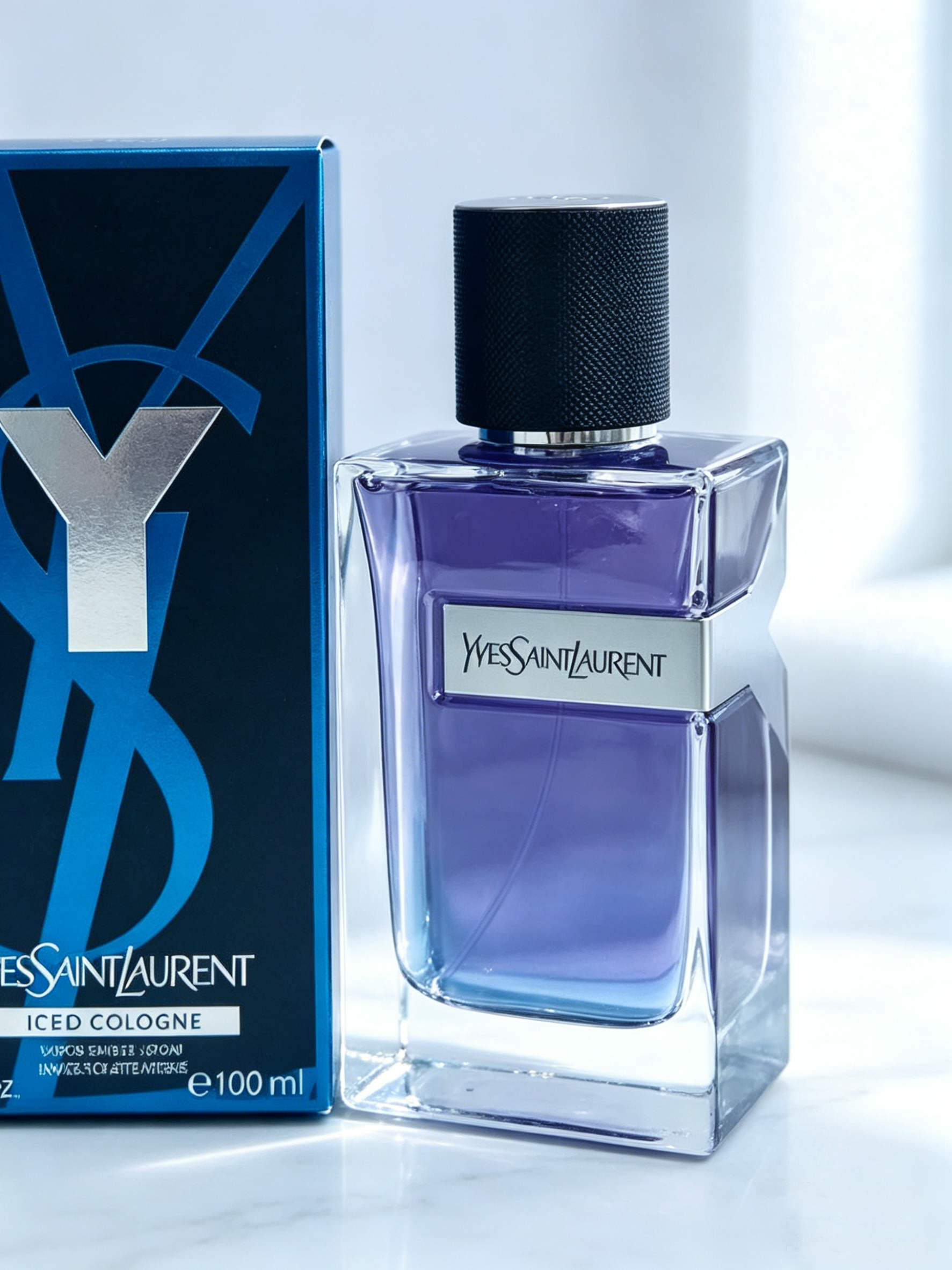 Yves Saint Laurent Y Iced Cologne 100ml Men Fresh Mint Woody Eau de Toilette Intense Perfume