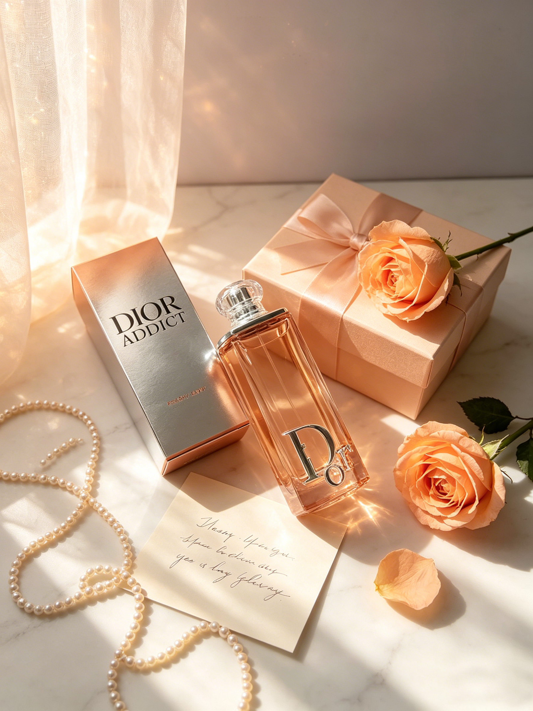 Original Dior Addict Peachy Glow, Elegant Luxury Gift for Her Birthday Valentine Anniversary