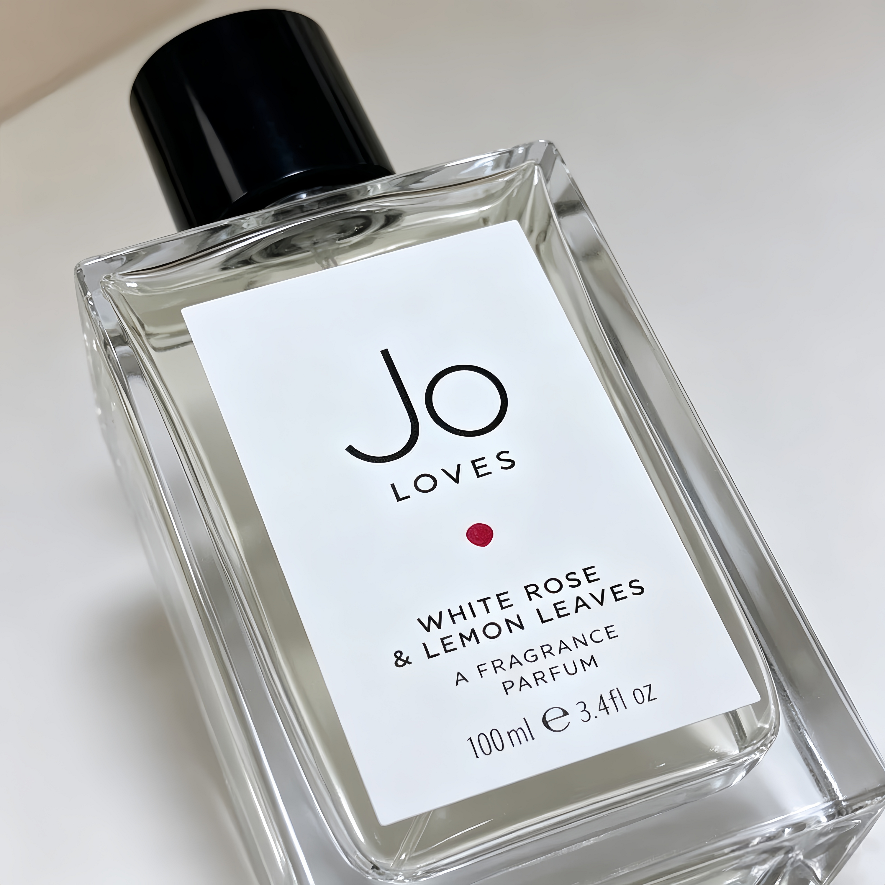 Jo Loves White Rose & Lemon Leaves Eau de Parfum, Fresh Unisex Floral Citrus Perfume 100ml