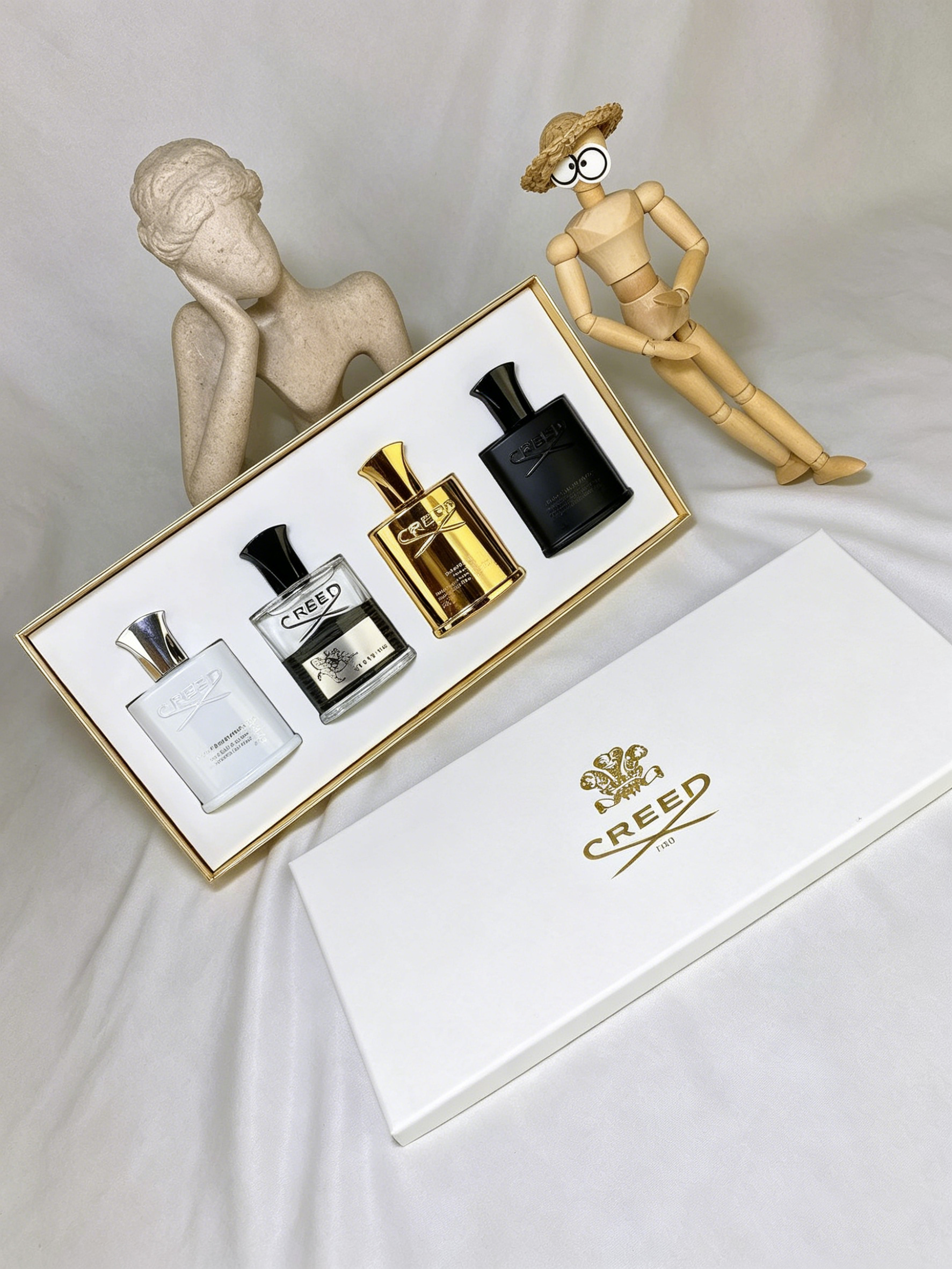 Versatile Creed Unisex Fragrance Trial Kit Contains Fresh Citrus, Rich Woody, Sweet Fruity Floral Scents