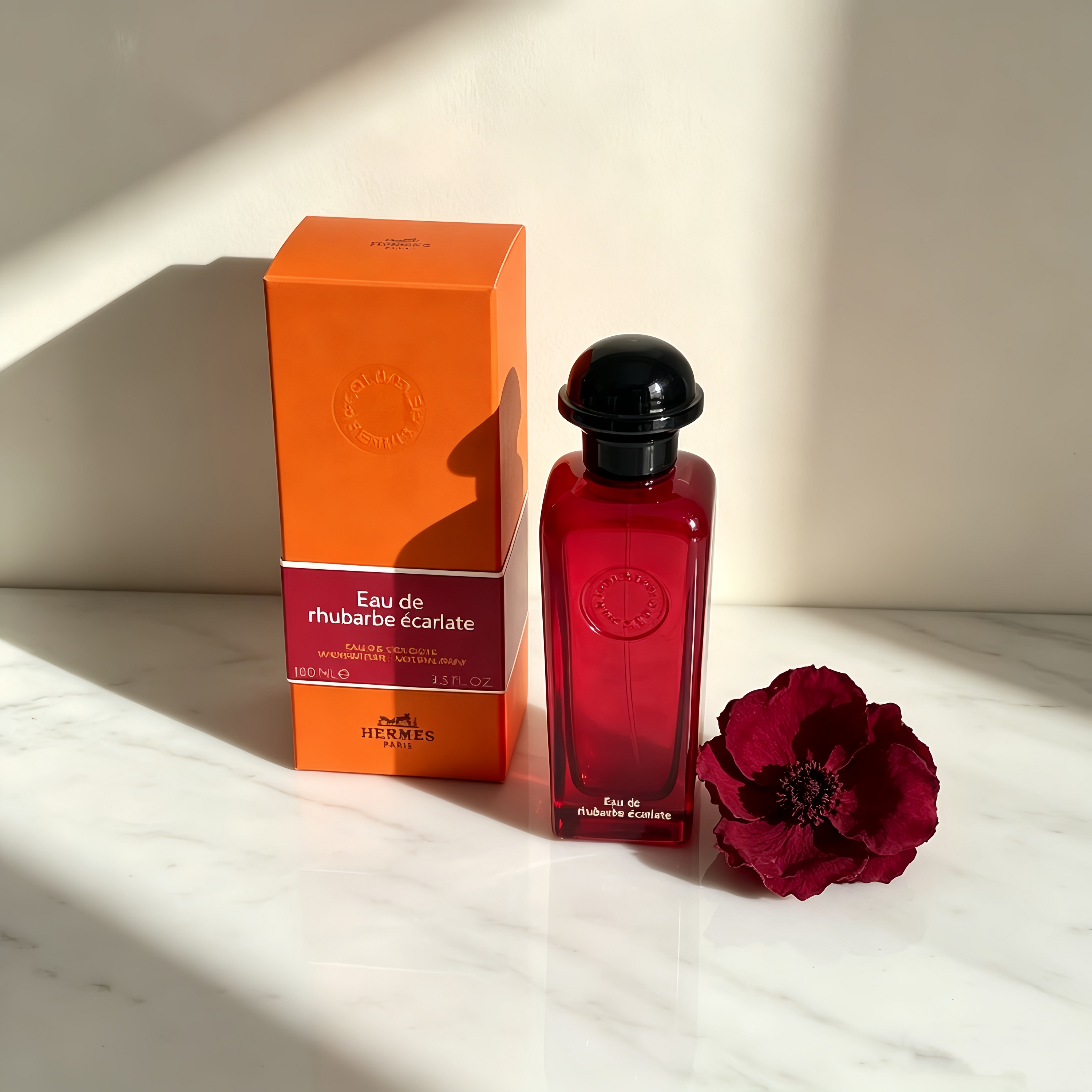 Eau de Rhubarbe Écarlate by Hermès - Vibrant Scarlet Cologne for Men & Women, 100ml