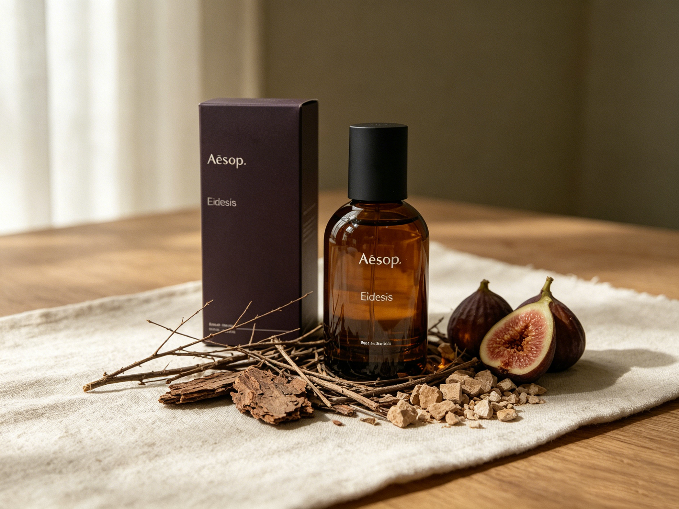 Aesop Eidesis EDP Perfume Warm Smoky Amber Wood Aroma Minimalist Amber Bottle Unisex Fragrance