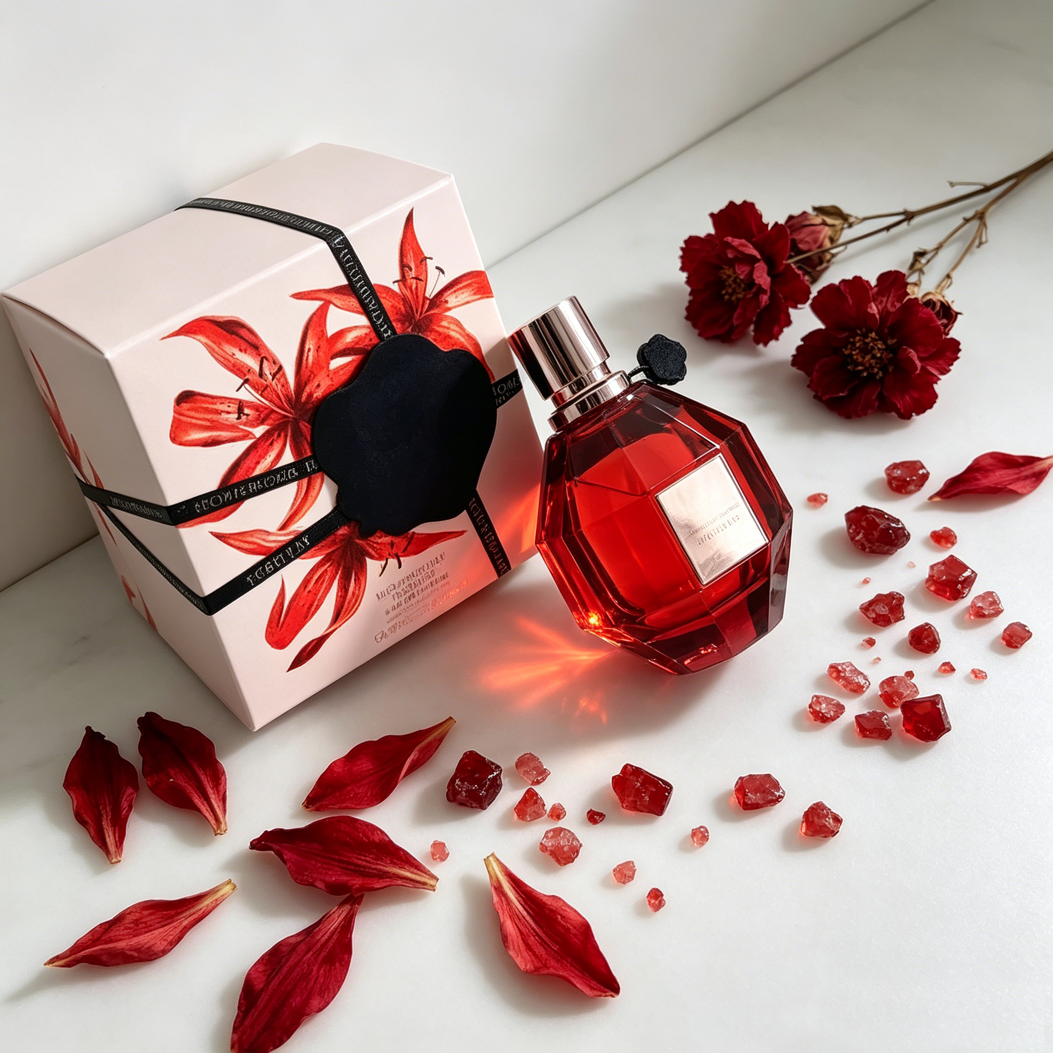 Flowerbomb Ruby Orchid EDP Perfume Warm Red Orchid Peach Vanilla Fragrance Elegant Women Daily Night Perfume