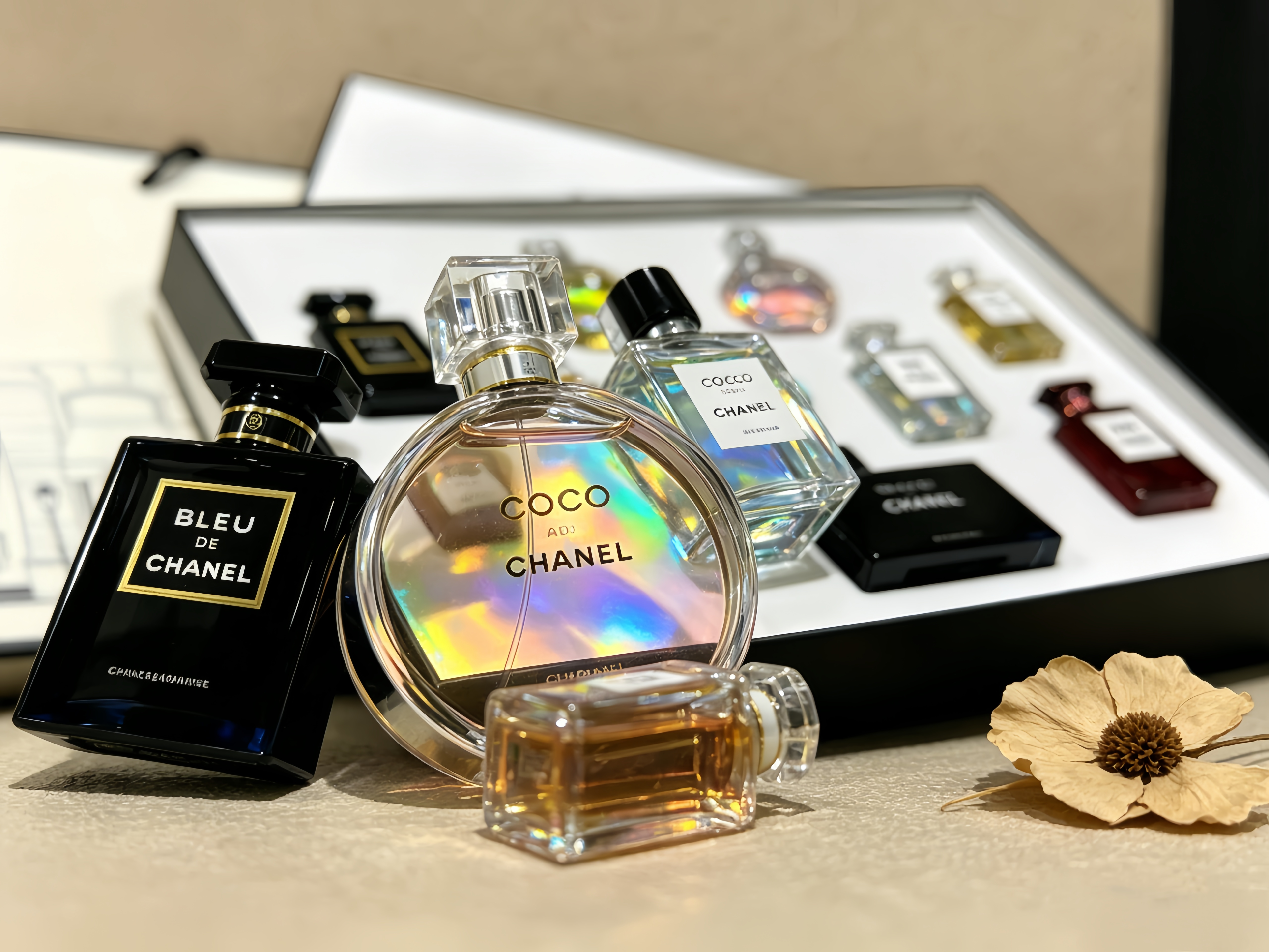 Chanel 12PCS Mini Perfume Gift Set - Bleu de Chanel, Chance, Coco, No.5 Collection