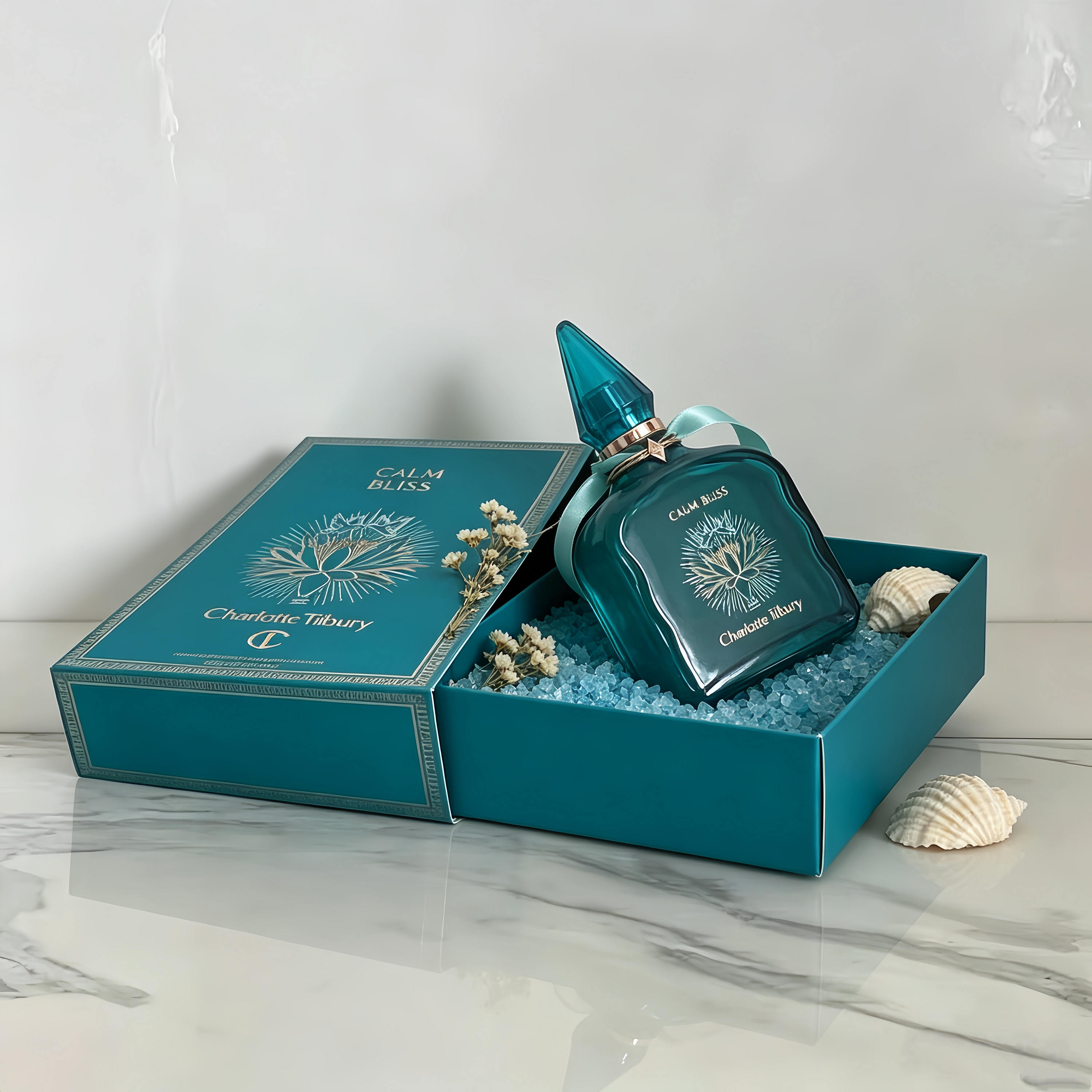 Charlotte Tilbury Calm Bliss Unisex EDP Perfume for Men & Women, Soothing Aquatic Woody Floral Luxury Calming Fragrance Gift