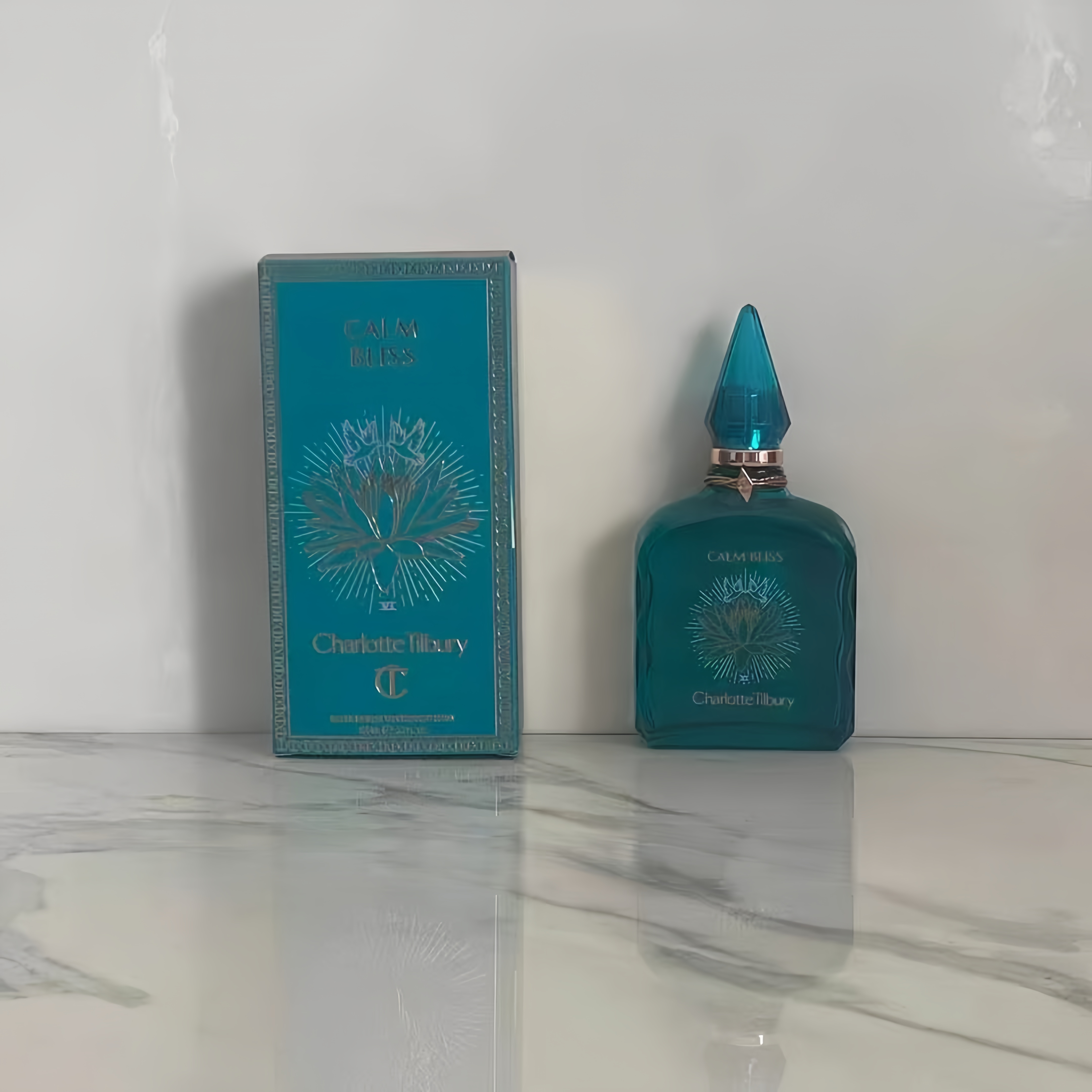 Charlotte Tilbury Calm Bliss Unisex EDP Perfume for Men & Women, Soothing Aquatic Woody Floral Luxury Calming Fragrance Gift