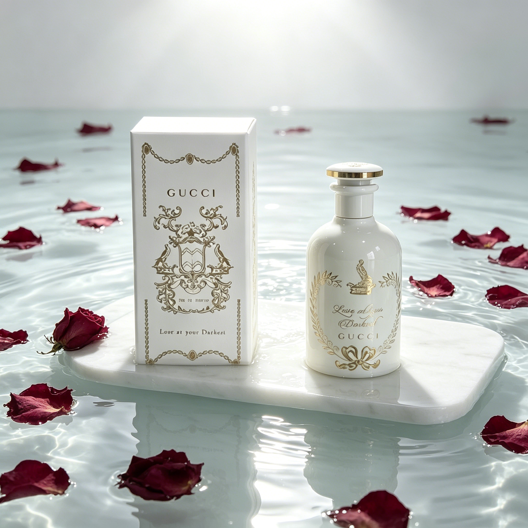 Love at your Darkest by Gucci Luxury White Ceramic Bottle Niche Cologne 100ml