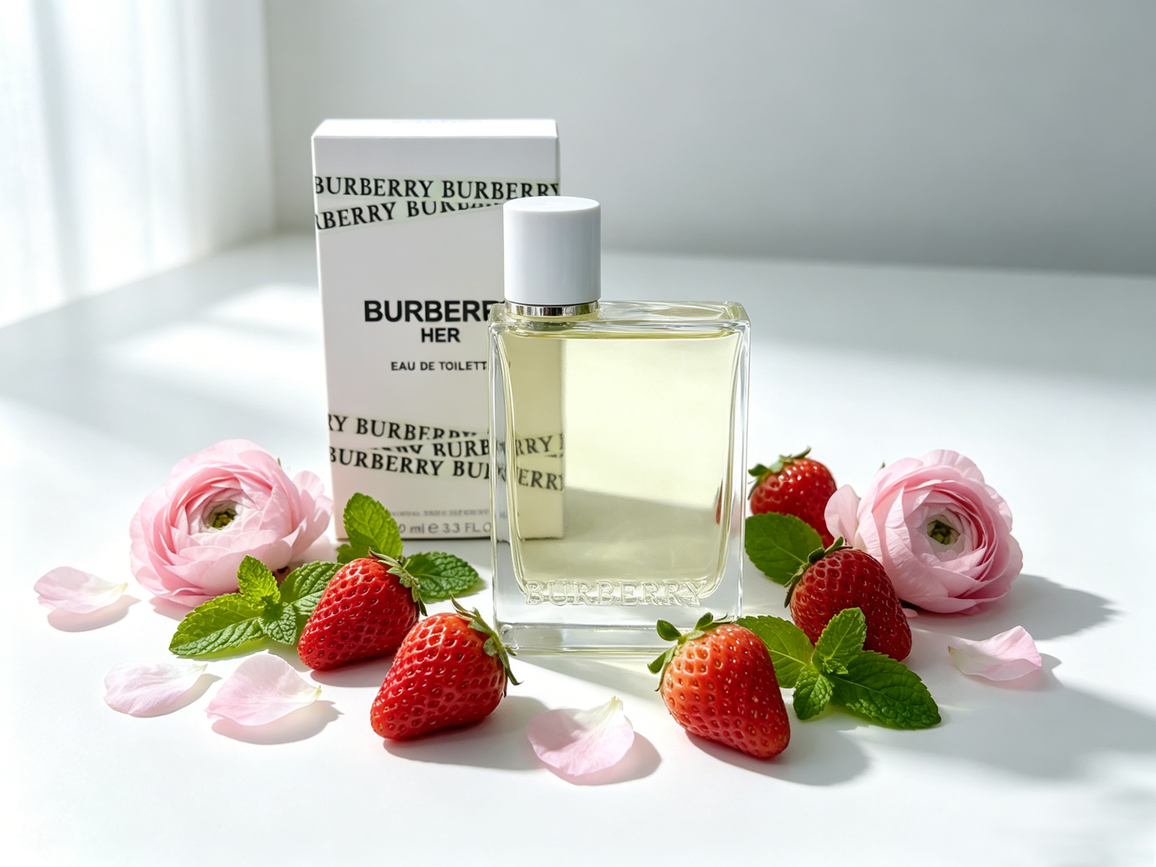 Burberry Her Eau de Toilette 100ml Women Fresh Pear Berry Fruity Floral Daily Perfume Clear Bottle