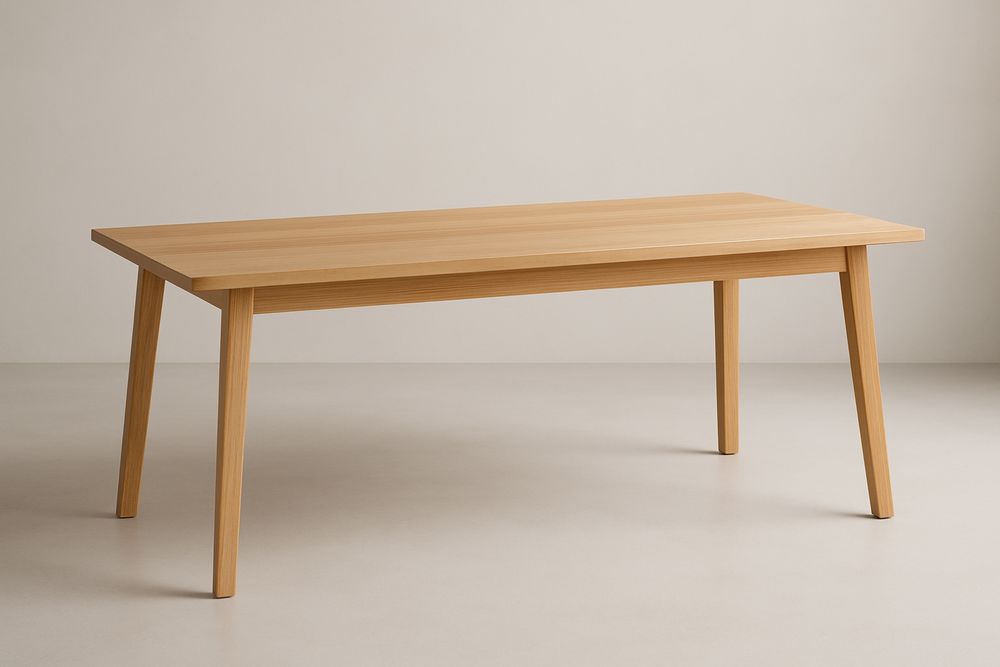 Mesa de Jantar Retangular Madeira Carvalho 180cm x 90cm x 75cm(C×L×A)