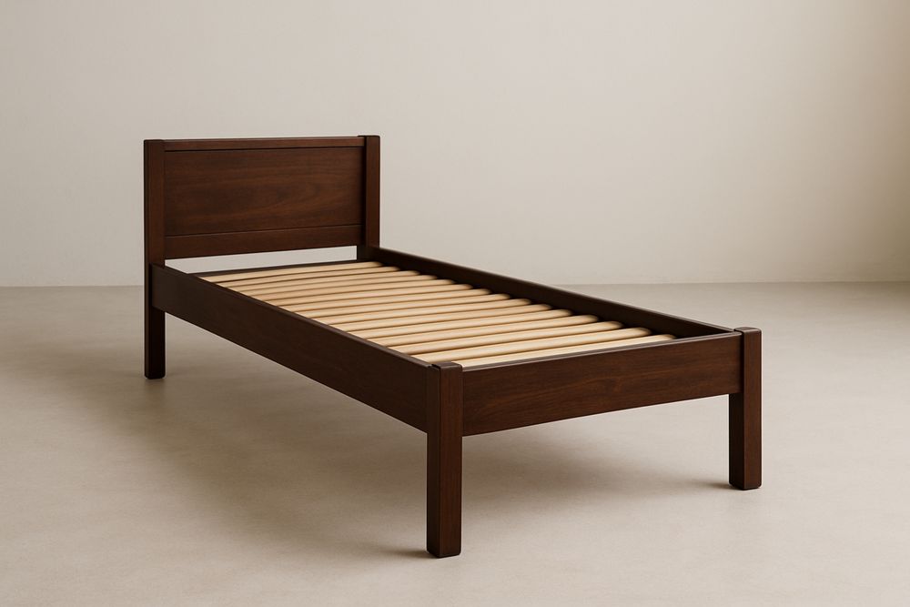 Estrado de Cama Individual Madeira Maciça Castanho 200x90x35(C×L×A)cm