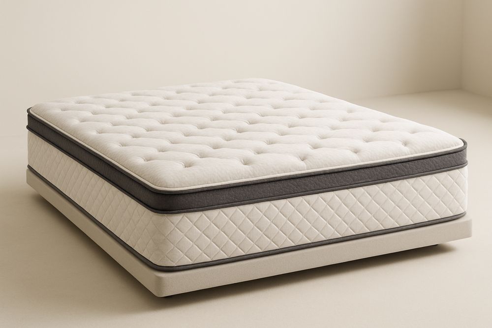 Colchão de Espuma Viscoelástica de Poliéster Branco/Cinzento 200x160(C×L)cm