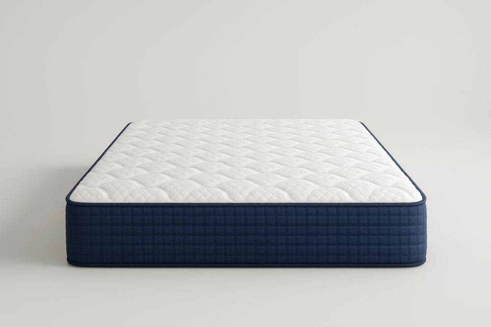 Colchão de Espuma de poliuretano  Branco/Azul 200x160x25(C×L×A) cm